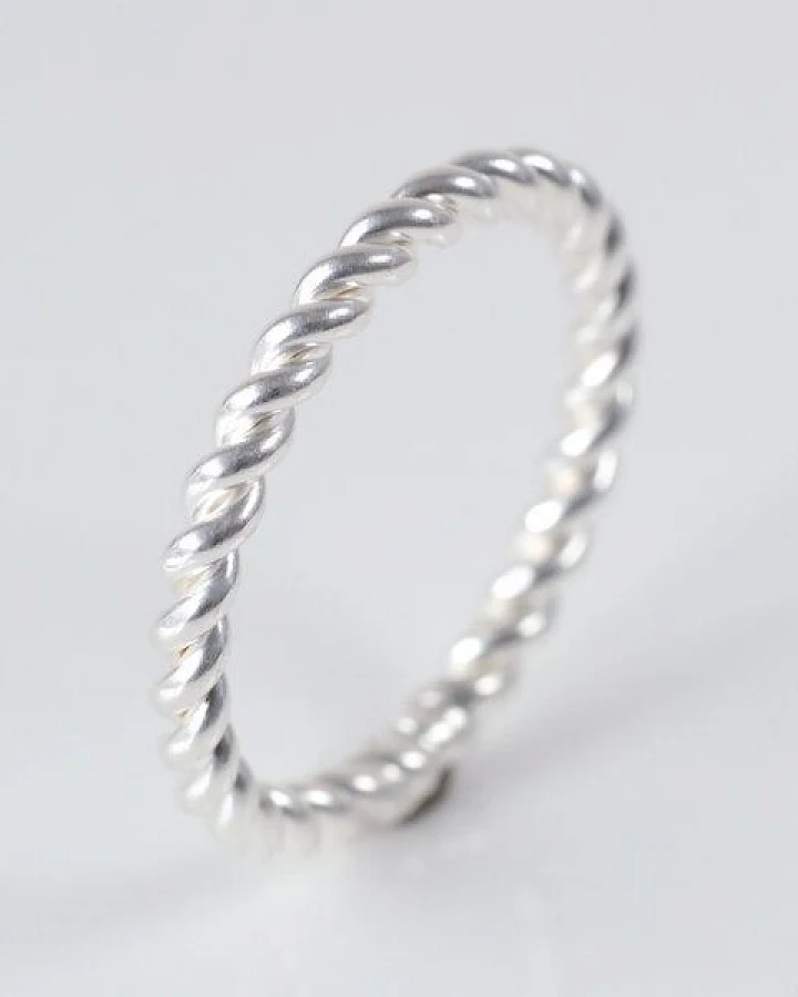 BELLYBIRD Jewellery Ring - SPIRALRING, gedrehter Silberring/ vergoldet