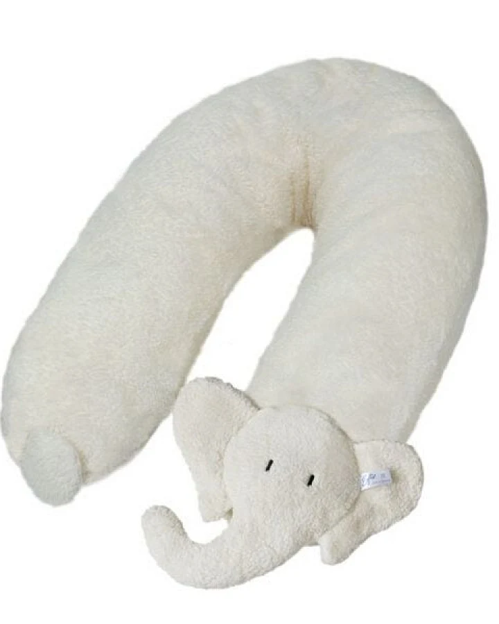 Efie Stillkissen Elefant, kbA, 100 % Made in Germany, Inlett gefüllt mit EPS Mikroperlen