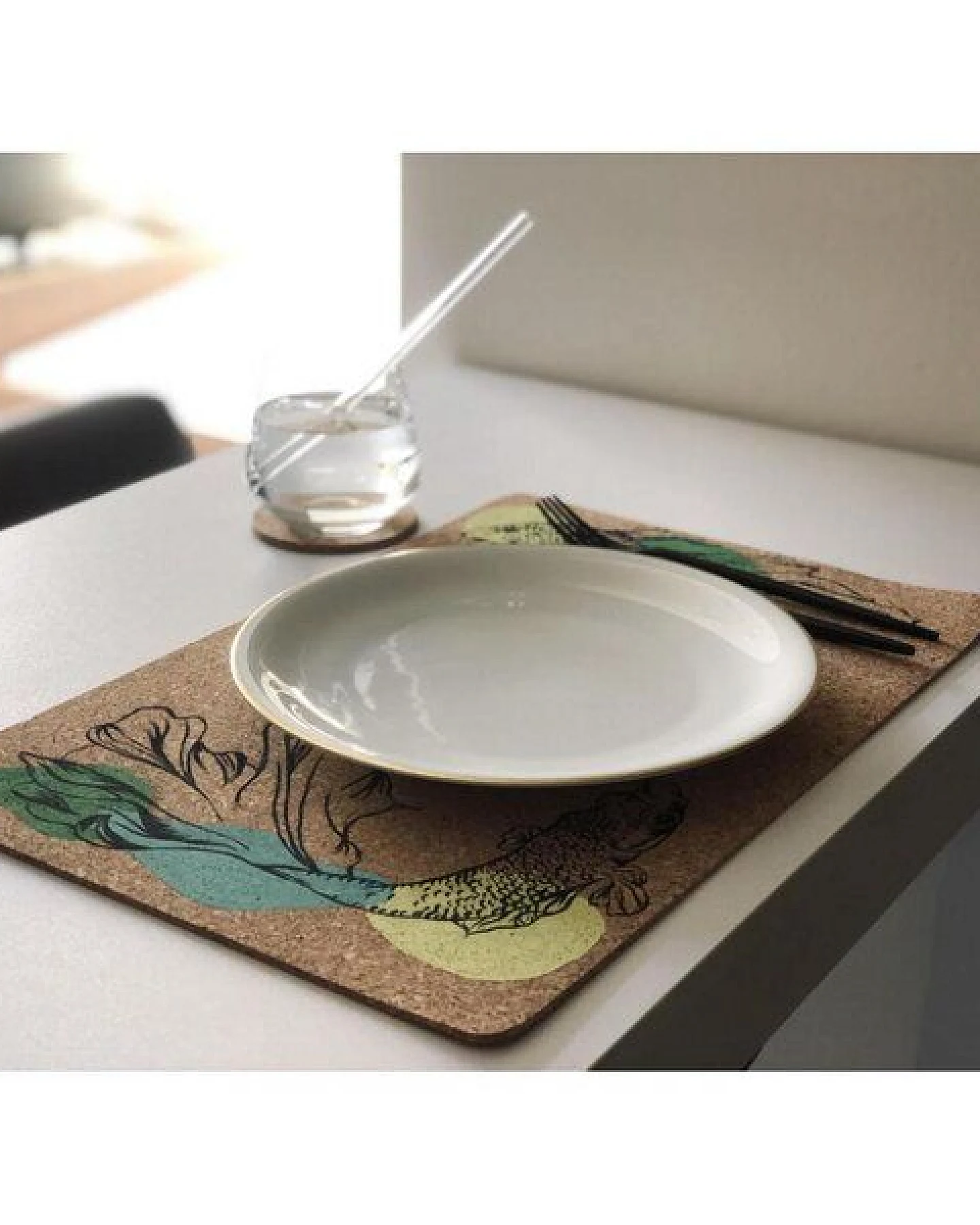 Kork-Deko Tischset aus Kork (4er-Platzset) 44x29 cm – Ansicht 3