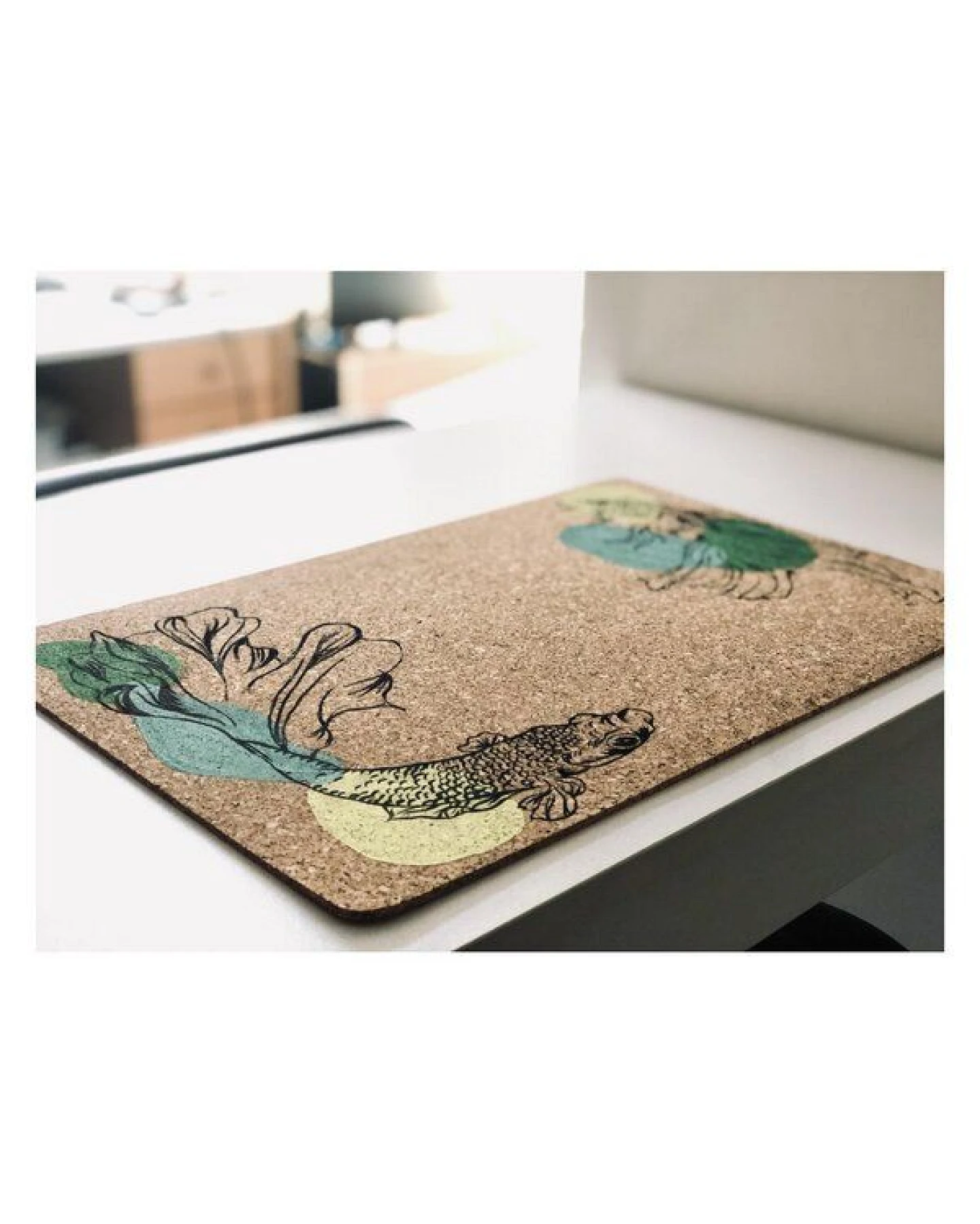 Kork-Deko Tischset aus Kork (4er-Platzset) 44x29 cm – Ansicht 4