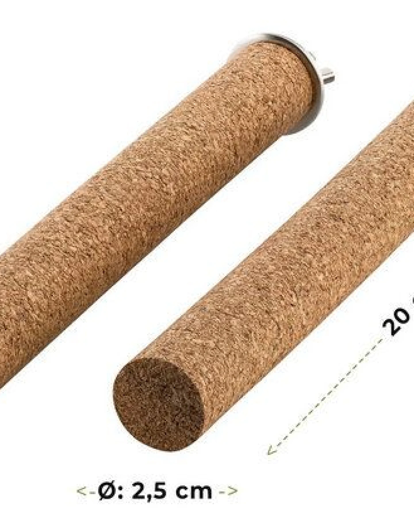 Kork-Deko 2er Set Vogel-Sitzstangen aus lebensmittelechtem Kork – Ansicht 3