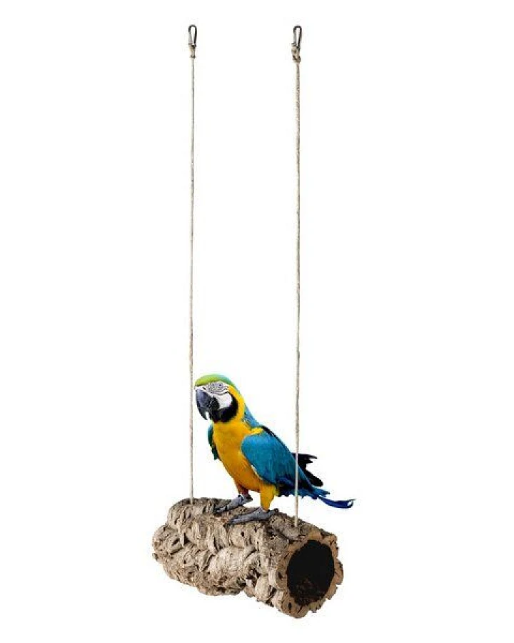 Kork-Deko Naturkork-Röhre als Vogel-Schaukel