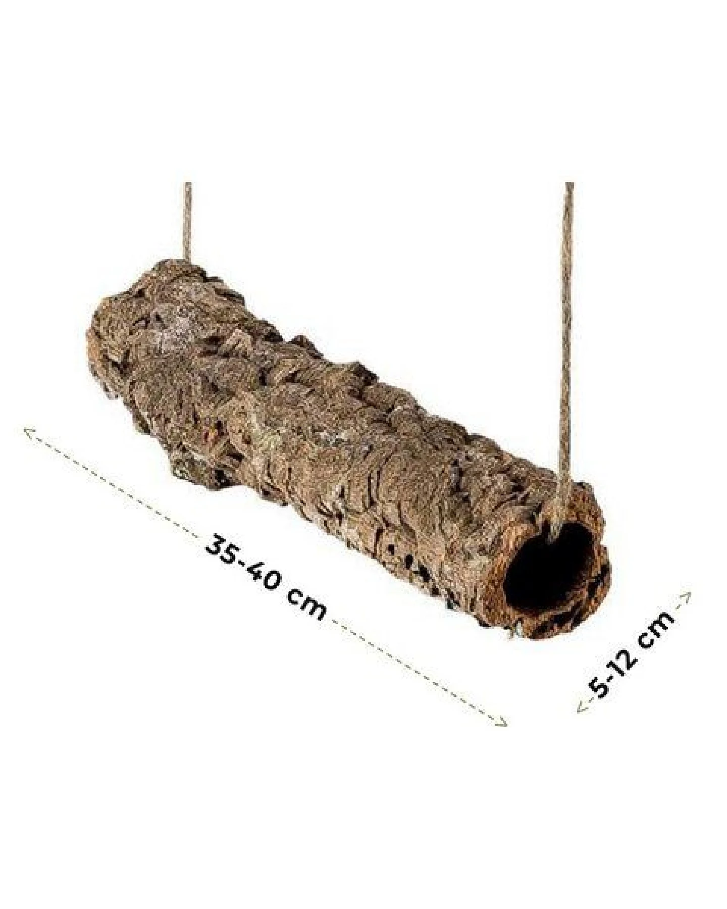 Kork-Deko Naturkork-Röhre als Vogel-Schaukel – Ansicht 2