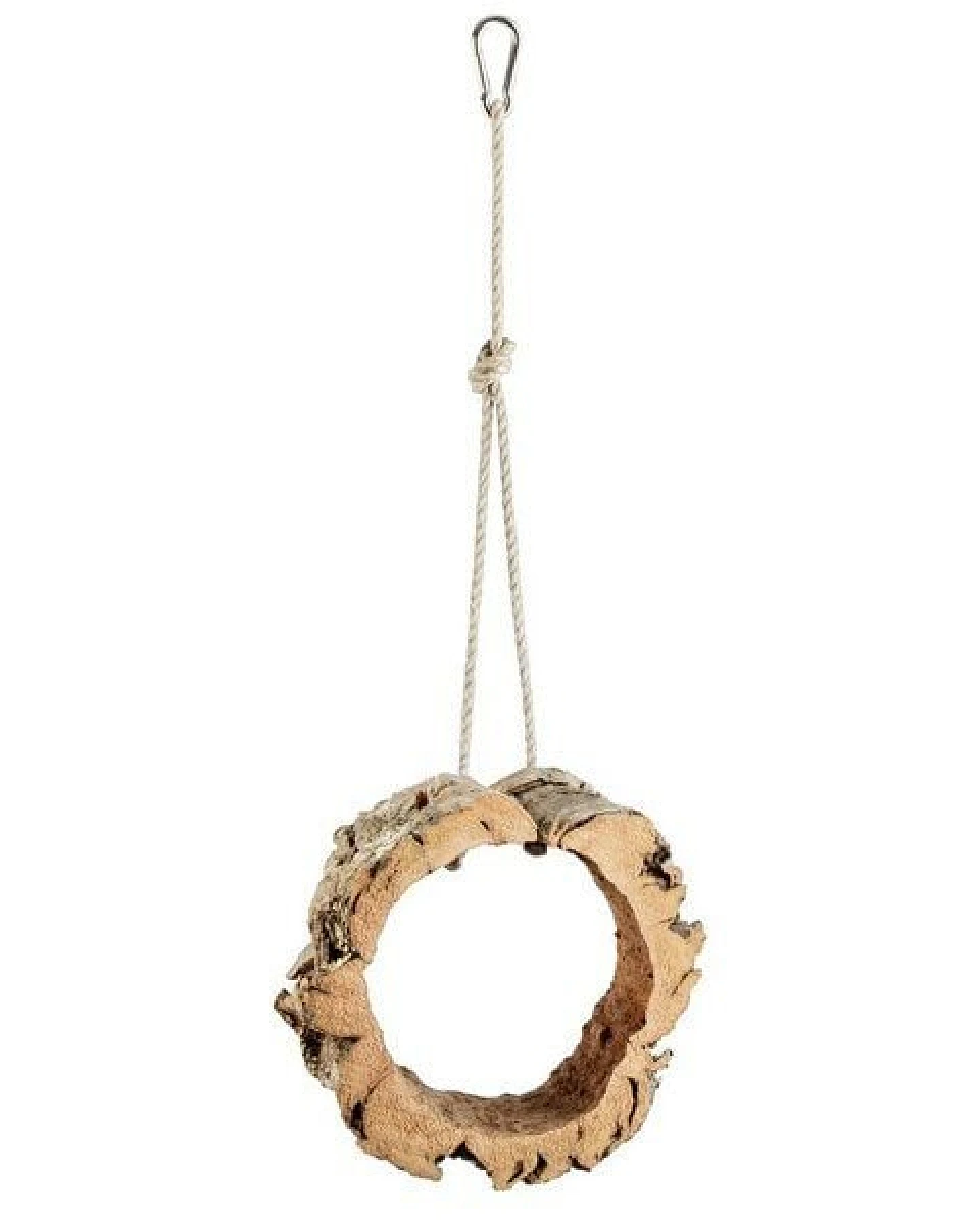 Kork-Deko Vogel-Schaukel aus Naturkork-Rinde, rund ⌀ = 10 cm – Ansicht 2