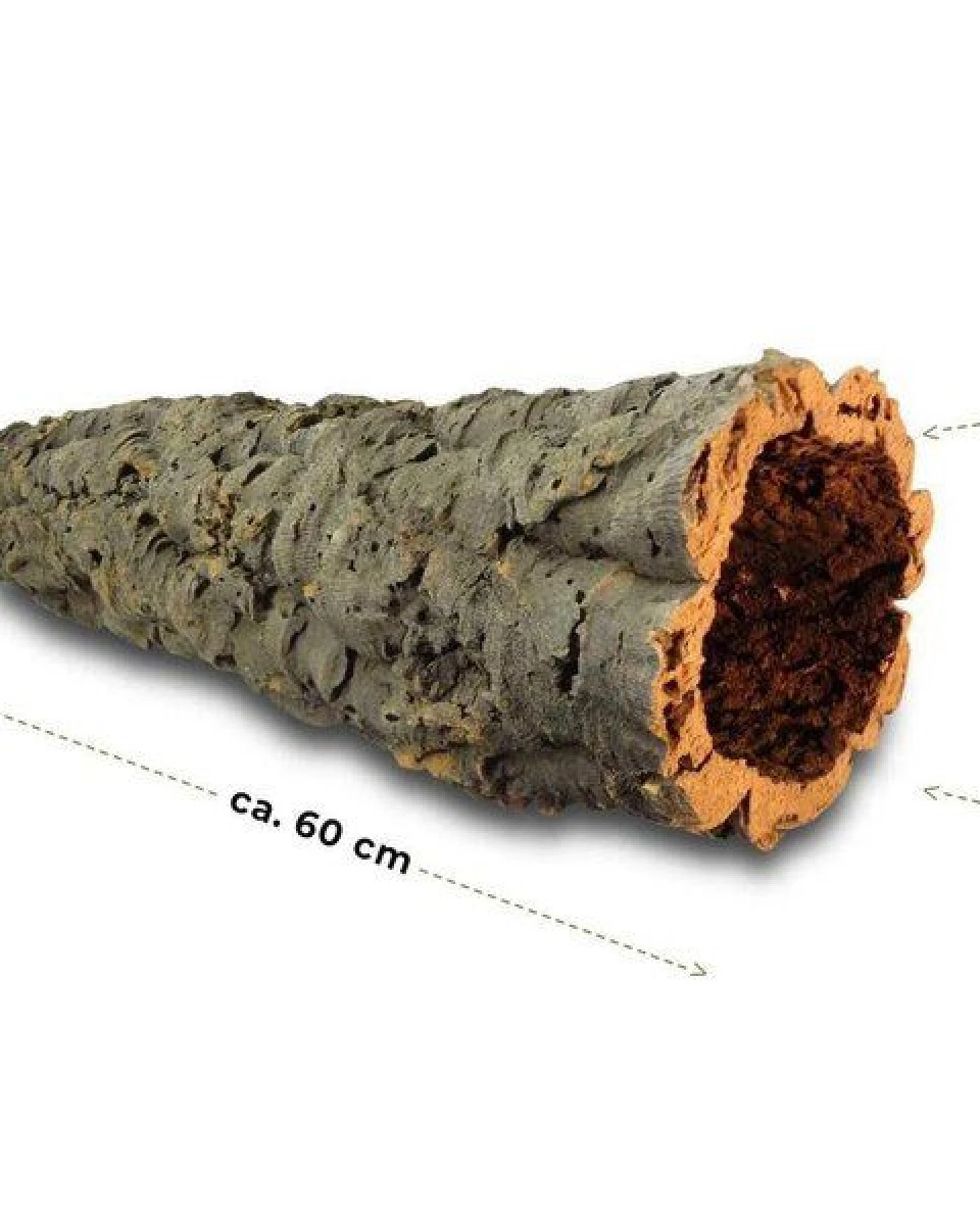Kork-Deko 60 cm lange XL Korkröhre, schmal ⌀ = 11-14 cm – Ansicht 2