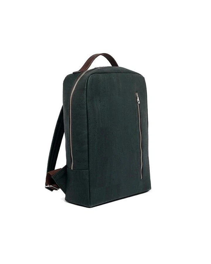 Kork-Deko Business-Rucksack aus Kork - dunkel grün