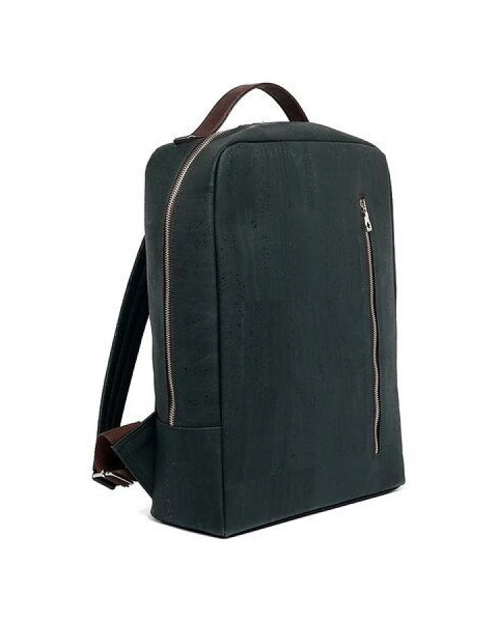 Kork-Deko Business-Rucksack aus Kork - dunkel grün