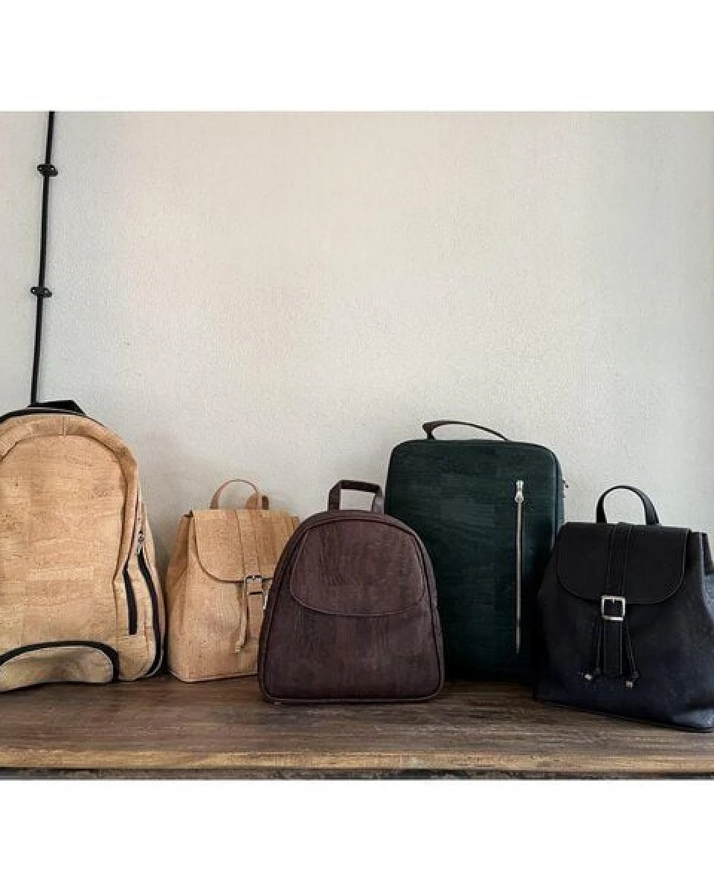 Kork-Deko Rucksack aus Kork - Schwarz oder Beige – Ansicht 4