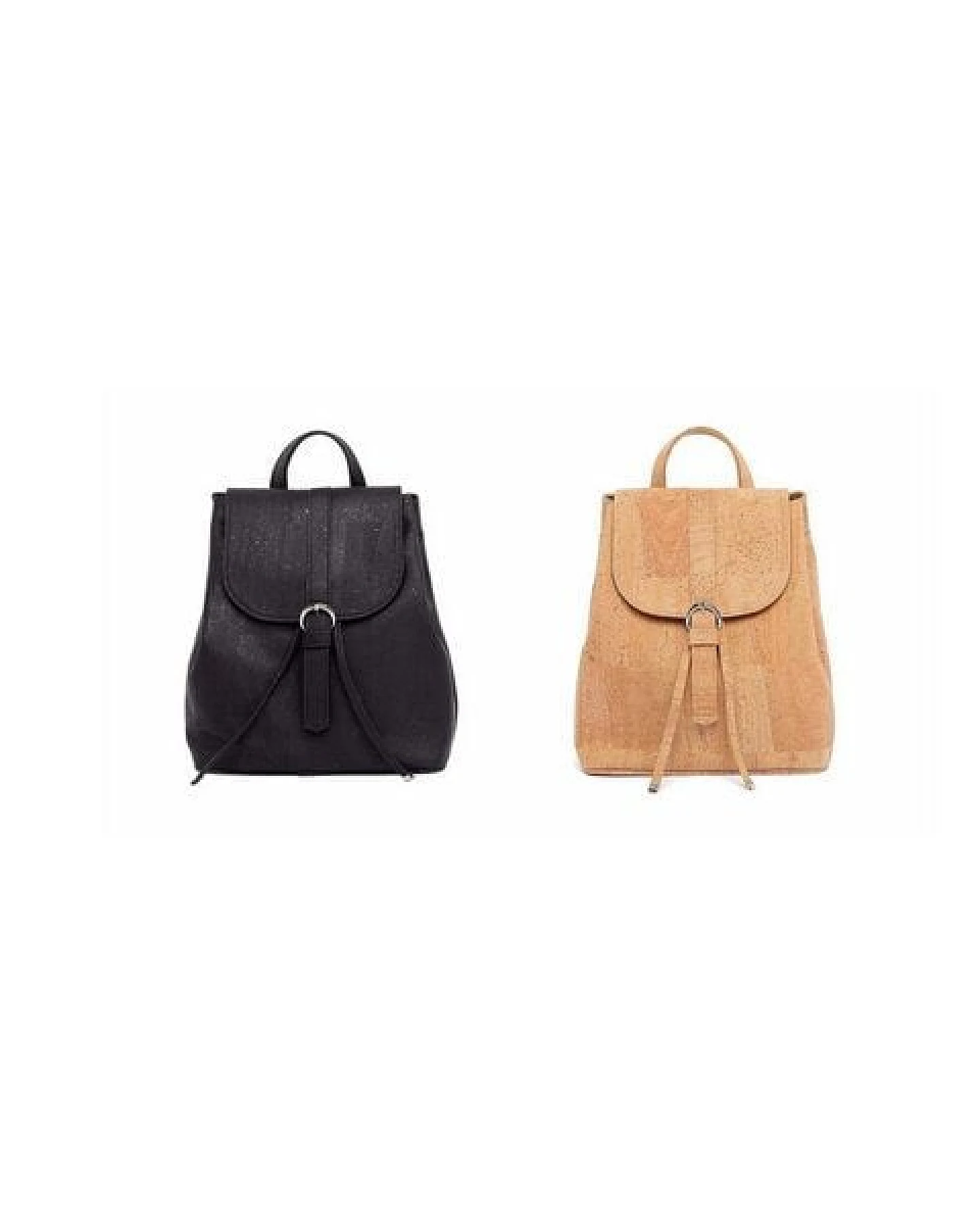 Kork-Deko Rucksack aus Kork - Schwarz oder Beige – Ansicht 2