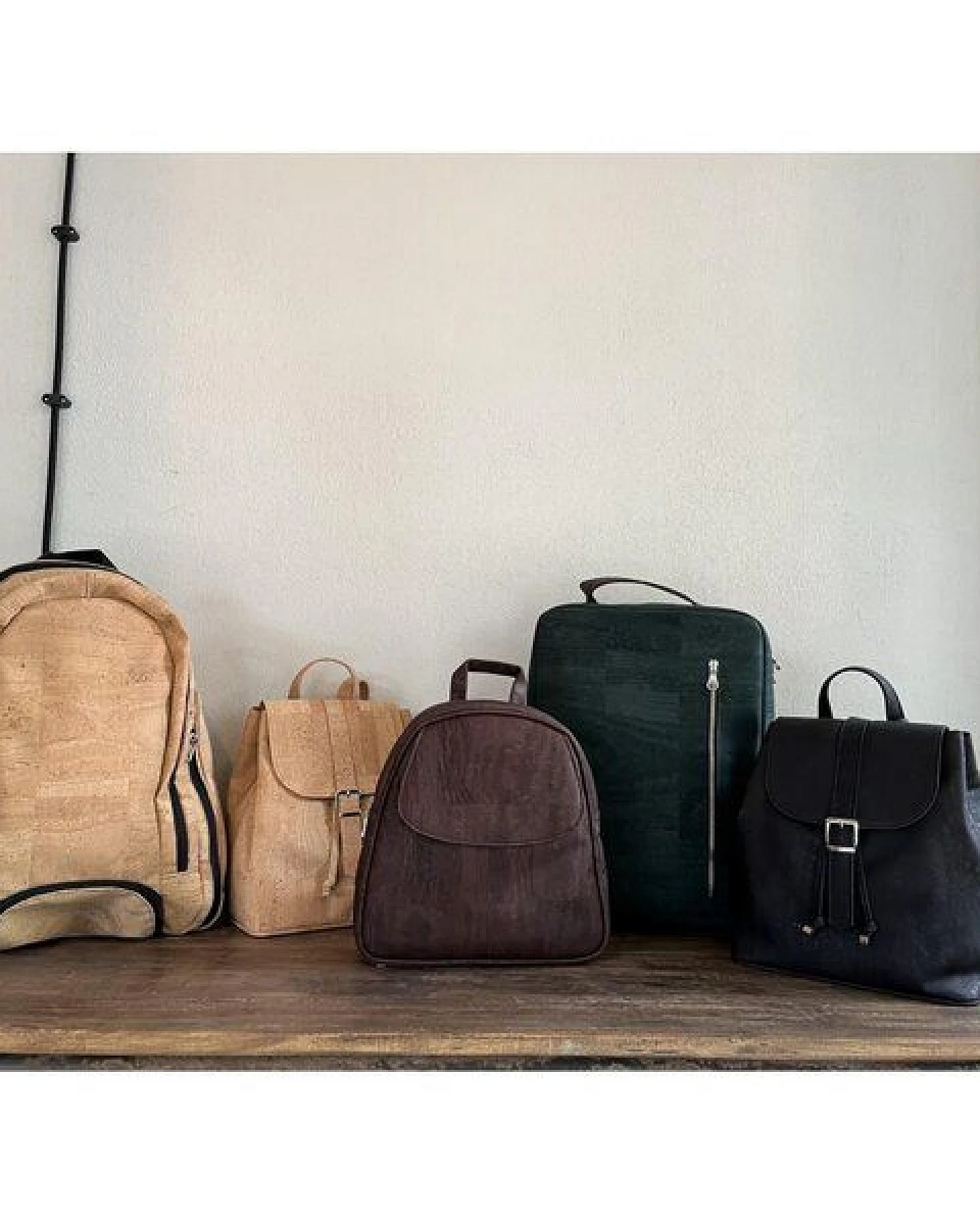 Kork-Deko Rucksack aus Kork - Schwarz oder Beige – Ansicht 4