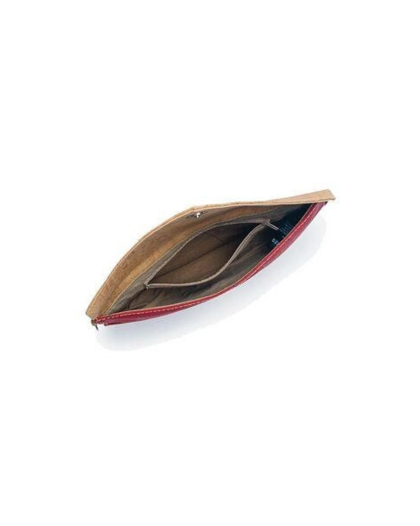 Kork-Deko Moderne kleine Pochette (Clutch) mit Gurt, rot / beige – Ansicht 4