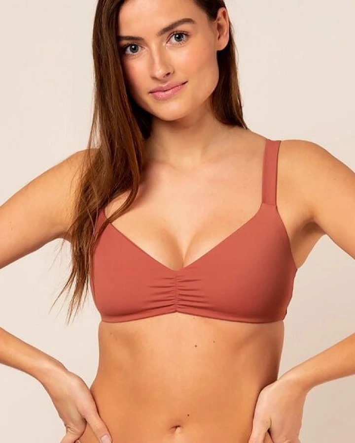 Woodlike Ocean Ruffle Bikini Top - Uni
