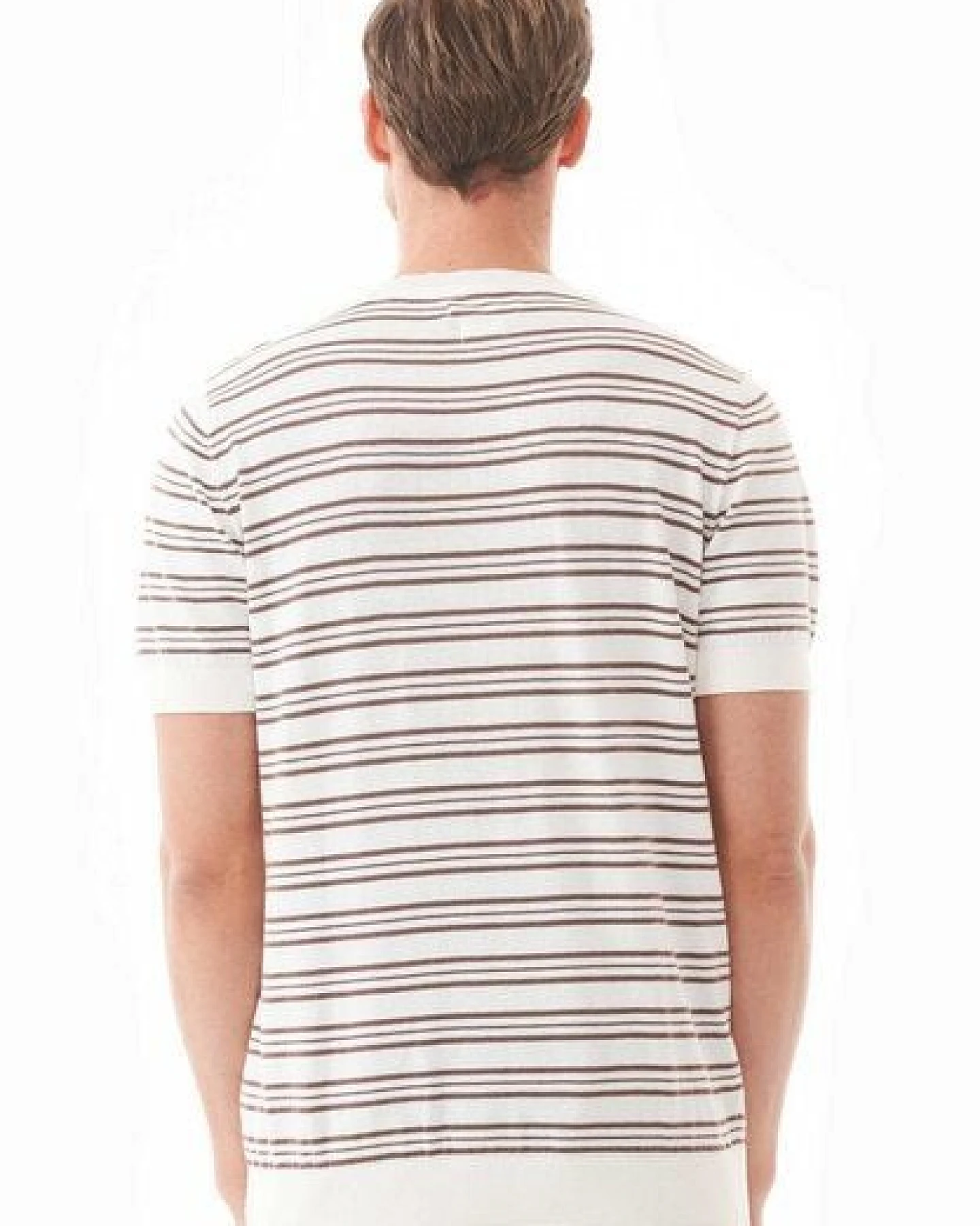ORGANICATION Feinstrick-T-Shirt aus Bio-Baumwolle mit Streifen – Ansicht 4