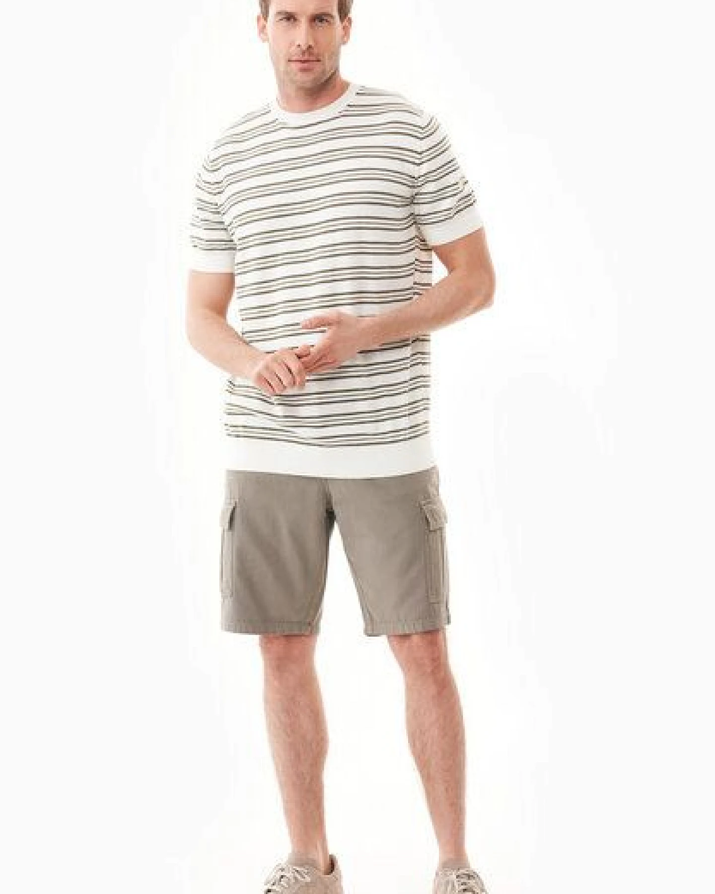 ORGANICATION Feinstrick-T-Shirt aus Bio-Baumwolle mit Streifen – Ansicht 2