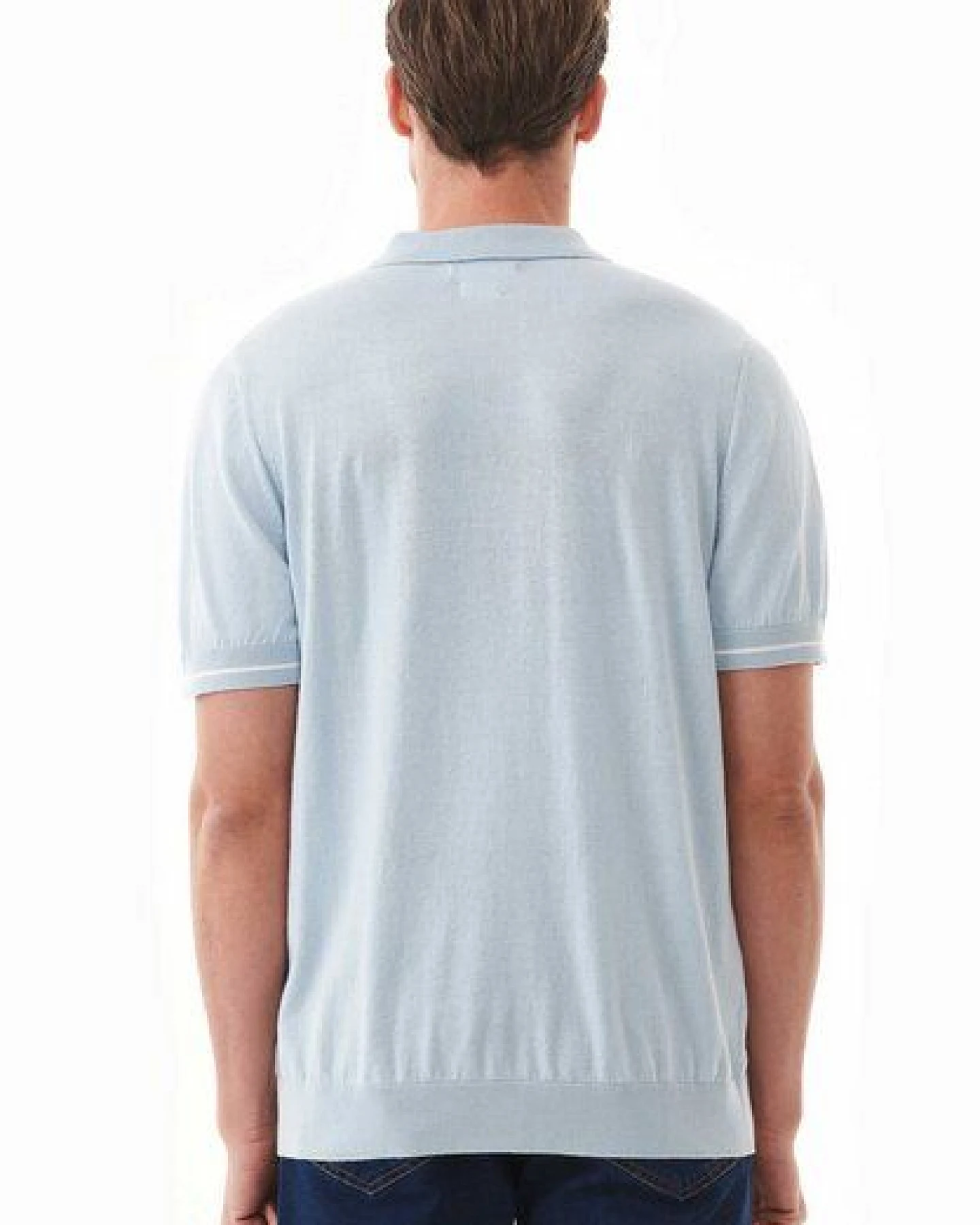 ORGANICATION Strick-Poloshirt aus Bio-Baumwolle – Ansicht 4