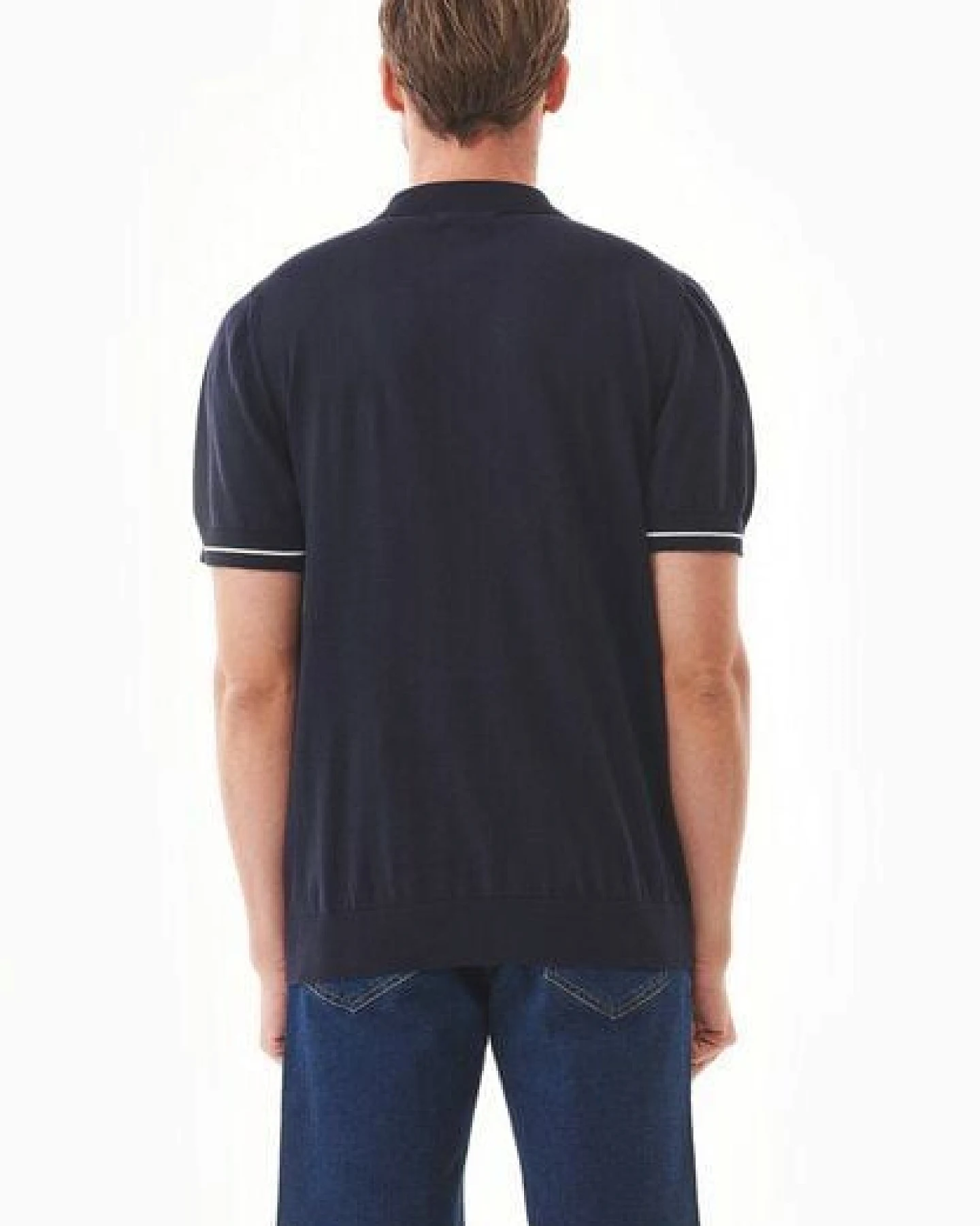 ORGANICATION Strick-Poloshirt aus Bio-Baumwolle – Ansicht 4