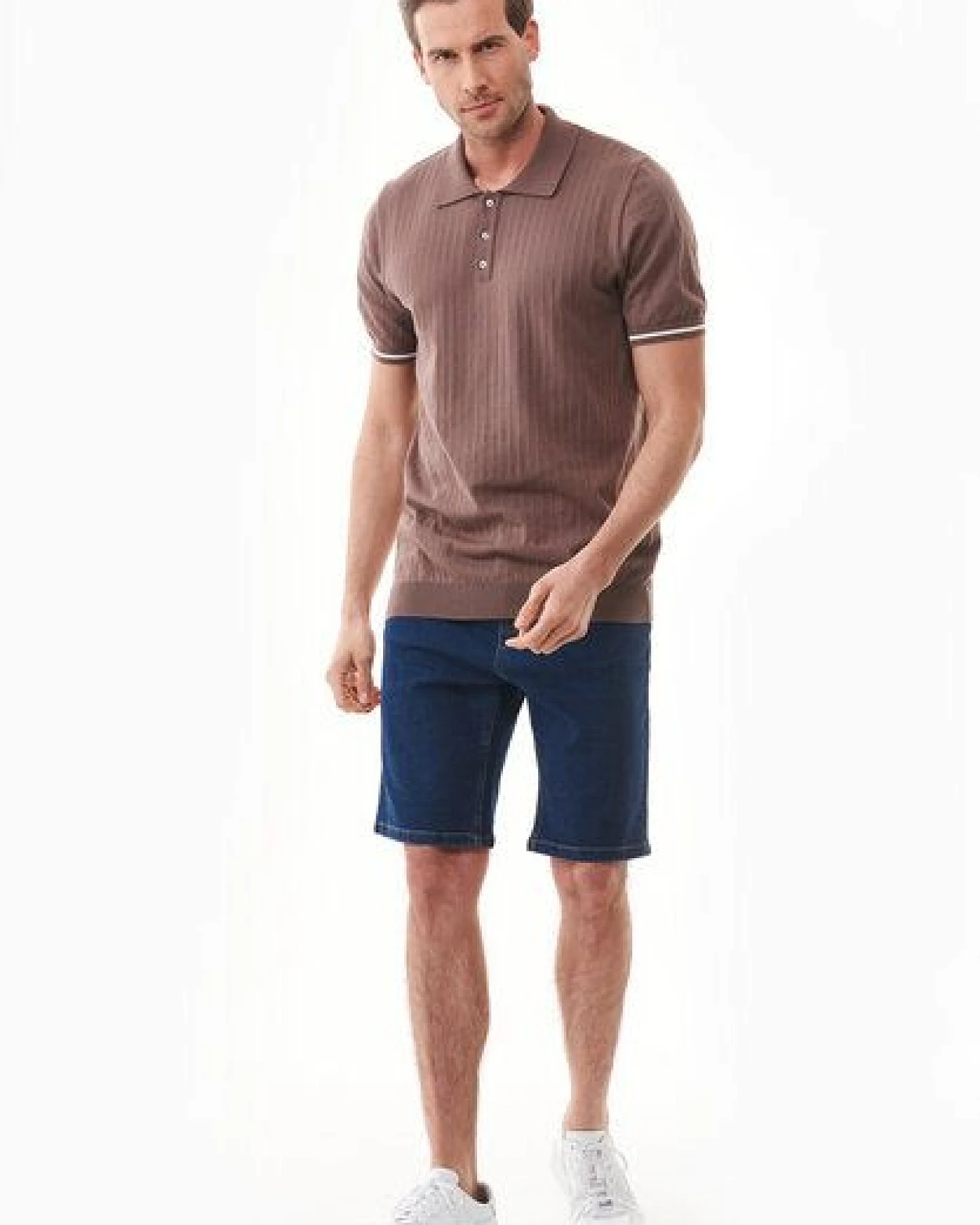 ORGANICATION Strick-Poloshirt aus Bio-Baumwolle – Ansicht 2