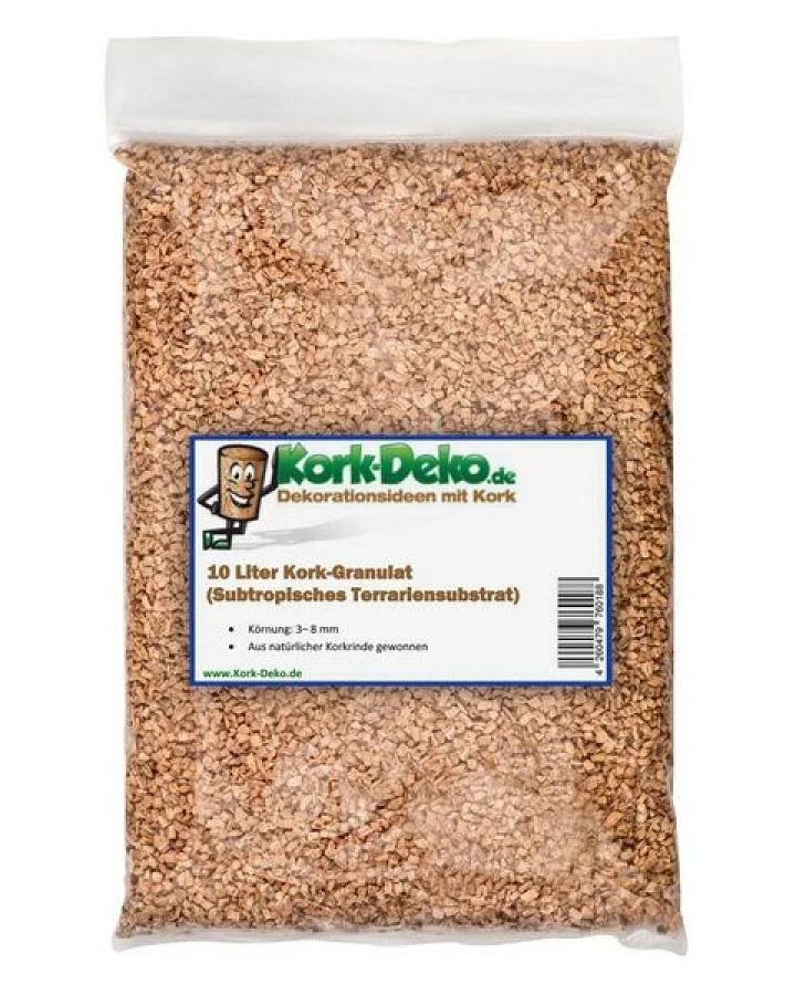 Kork-Deko 10 Liter Korkgranulat, subtropisch, mittlere Körnung (3-8 mm) (Korkschrot)