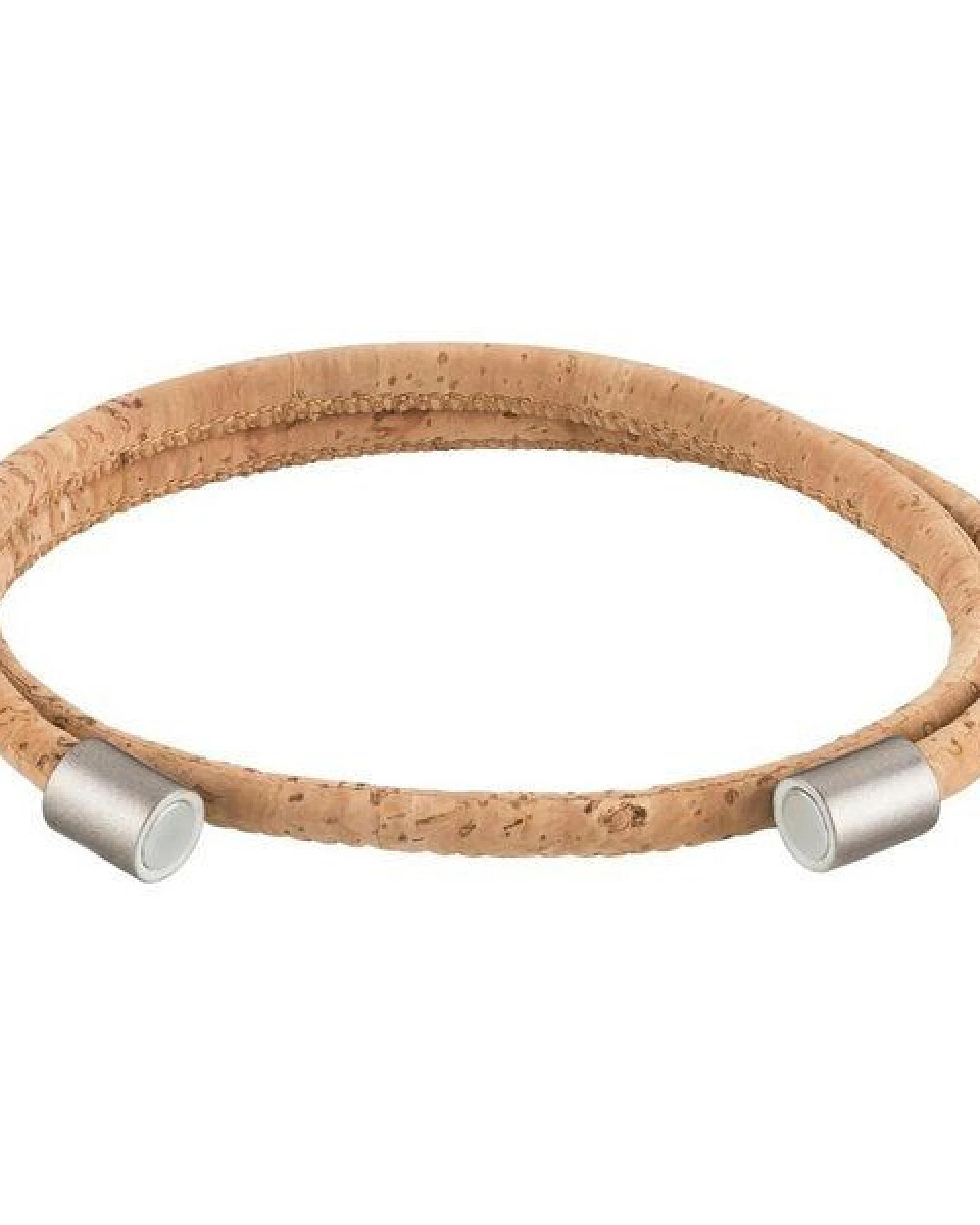 Kork-Deko Herrenarmband aus Kork mit Magnetverschluss, natur/ granit matt – Ansicht 2