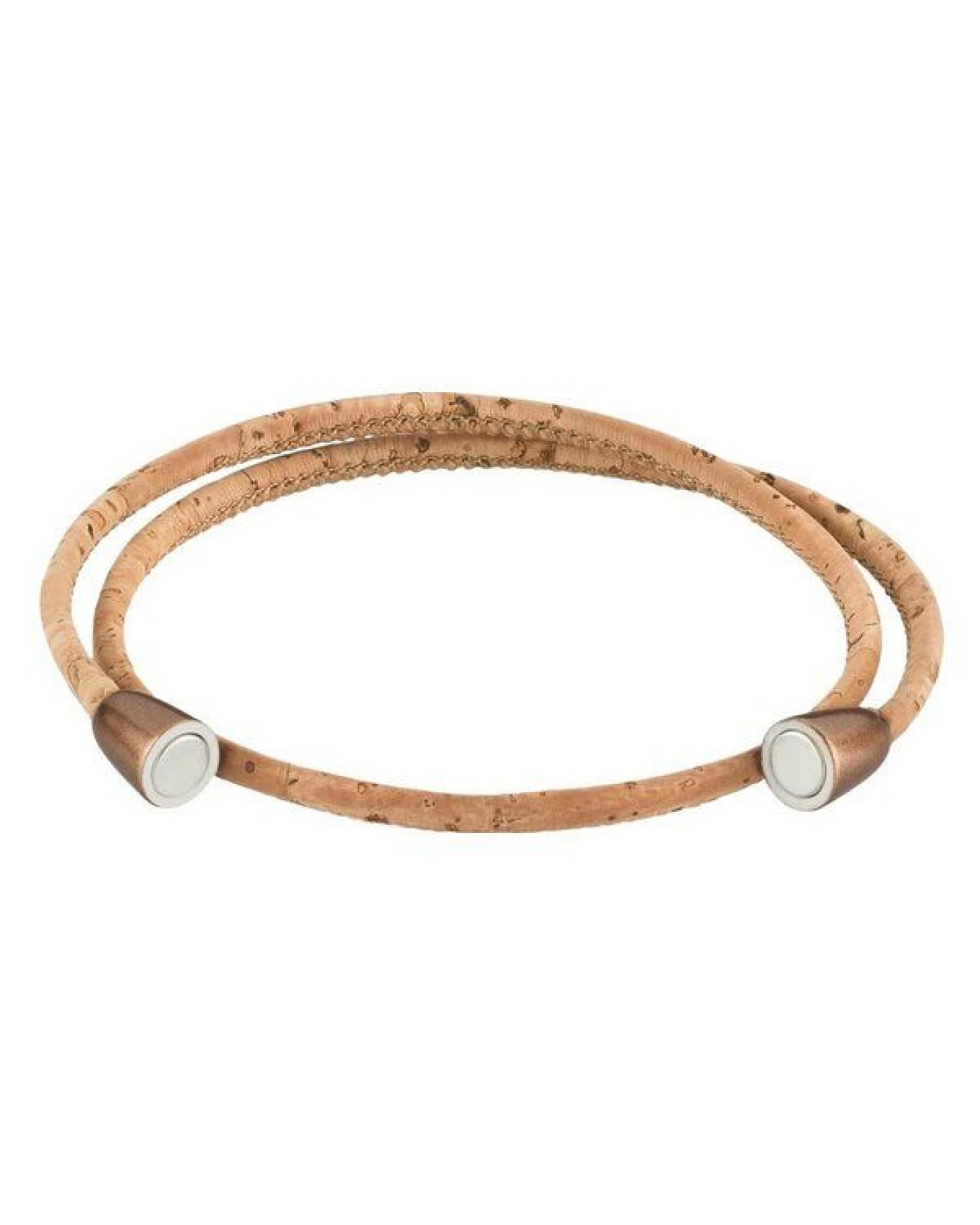 Kork-Deko Filigranes Korkarmband mit Magnetverschluss für Damen naturfarben/ bronze – Ansicht 2