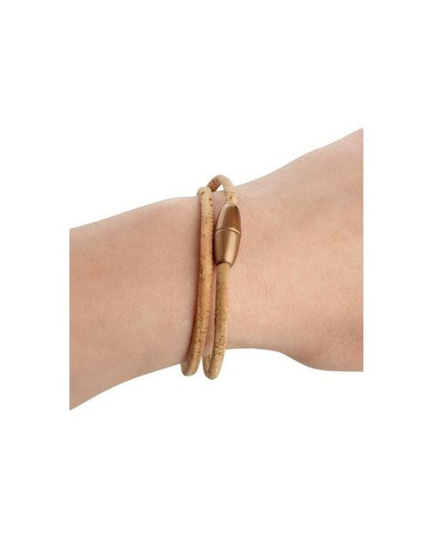 Kork-Deko Filigranes Korkarmband mit Magnetverschluss für Damen naturfarben/ bronze – Ansicht 3