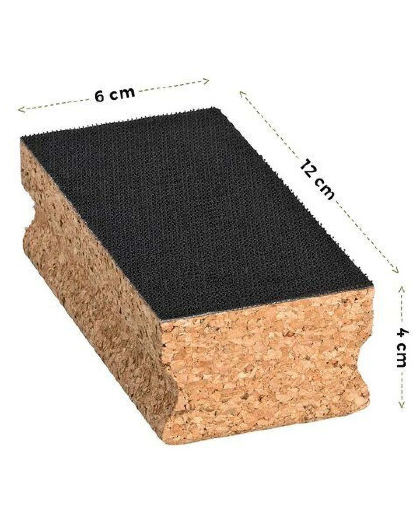 Kork-Deko Kork-Schleifklotz mit Klett-Verschluss 120x40x60 mm – Ansicht 2
