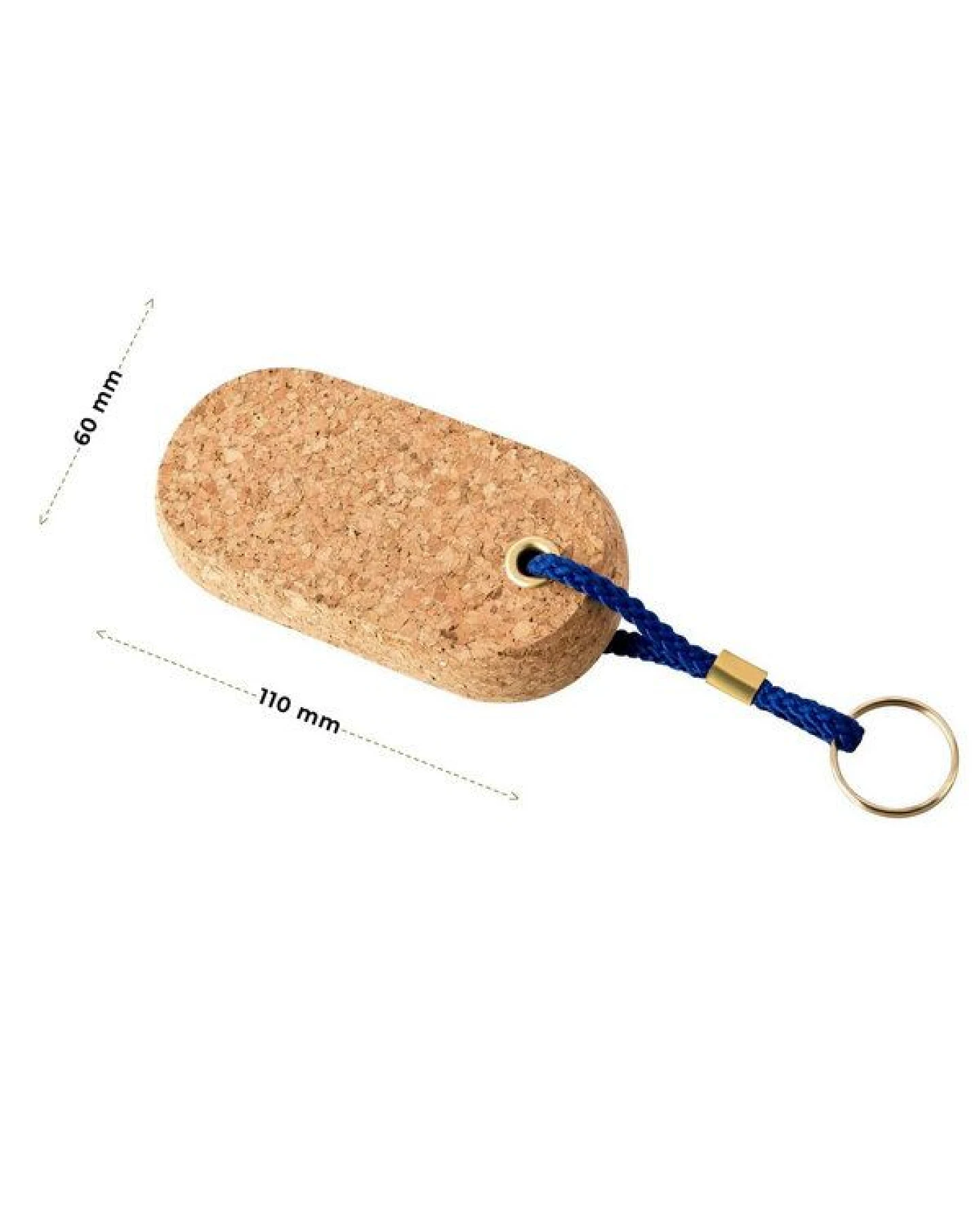 Kork-Deko Boots-Schlüsselanhänger „oval“ aus Kork (schwimmfähig) – Ansicht 2