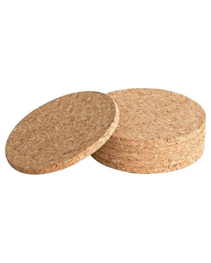 Kork-Deko Glasuntersetzer aus Kork (6er-Pack) ⌀=9cm