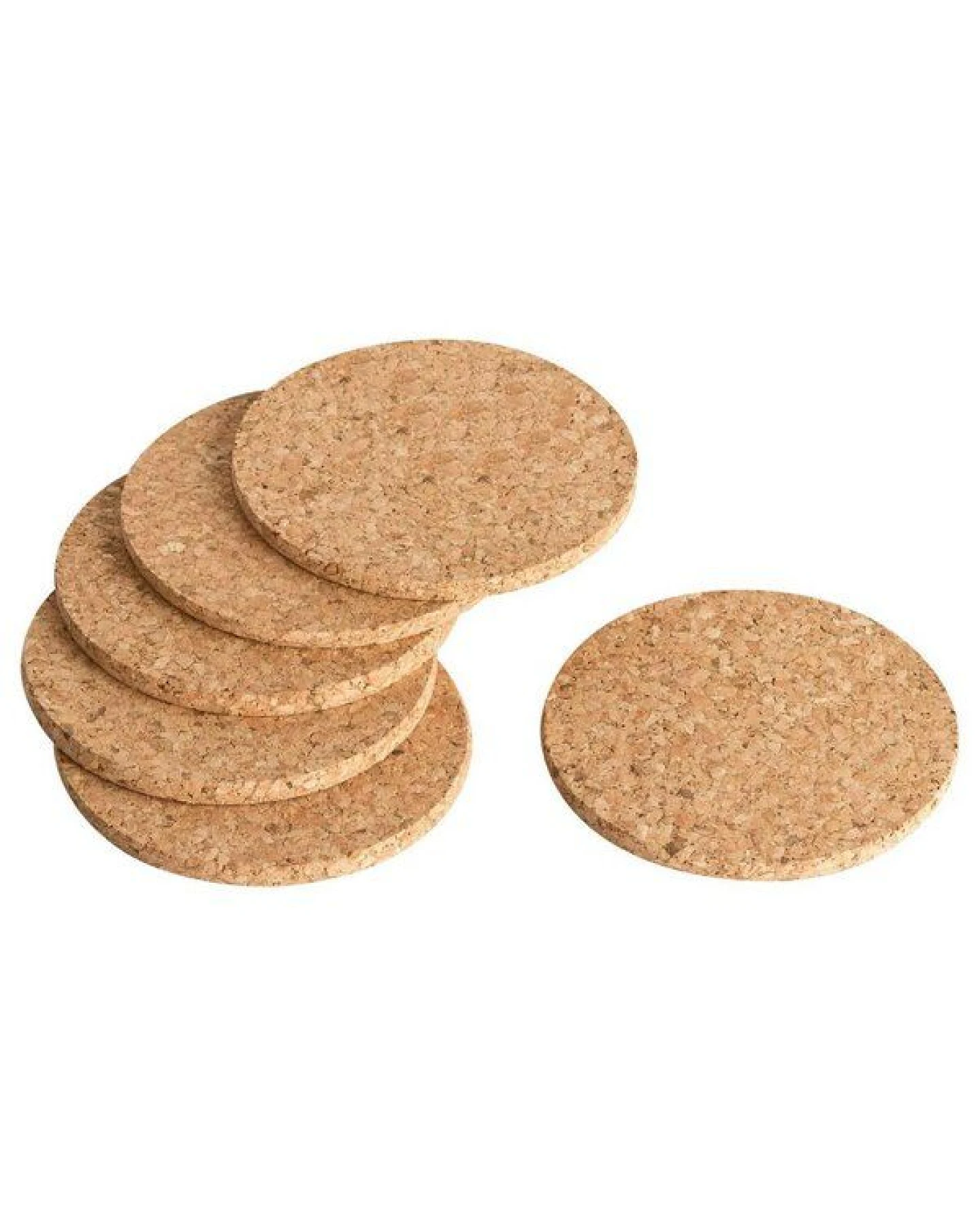 Kork-Deko Glasuntersetzer aus Kork (6er-Pack) ⌀=9cm – Ansicht 2