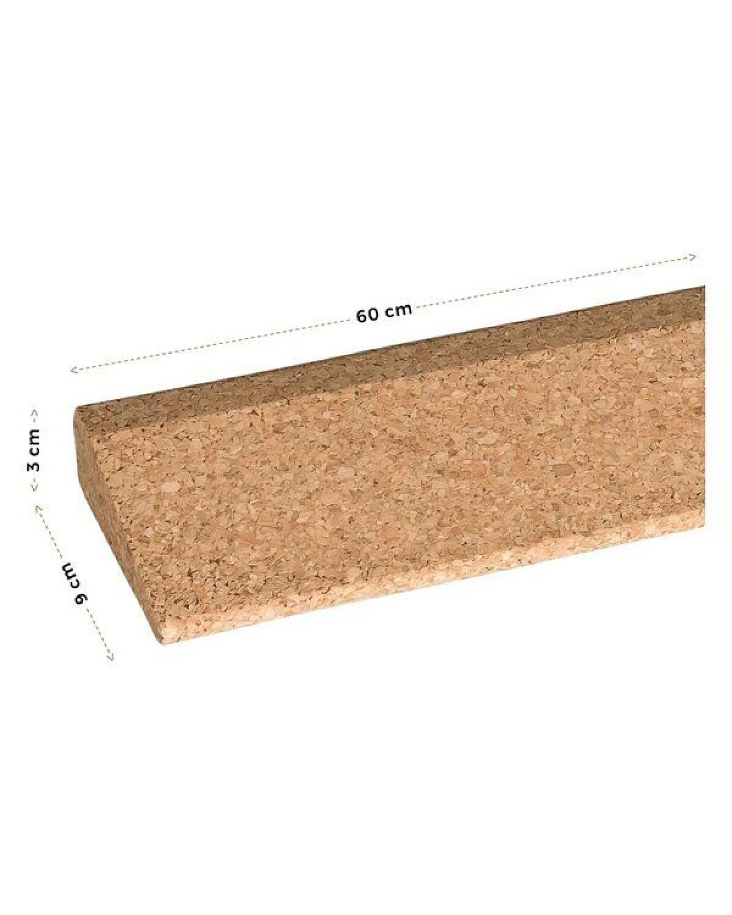 Kork-Deko Yoga Keil, lang (60x9x3 cm) / Keil aus Kork – Ansicht 2