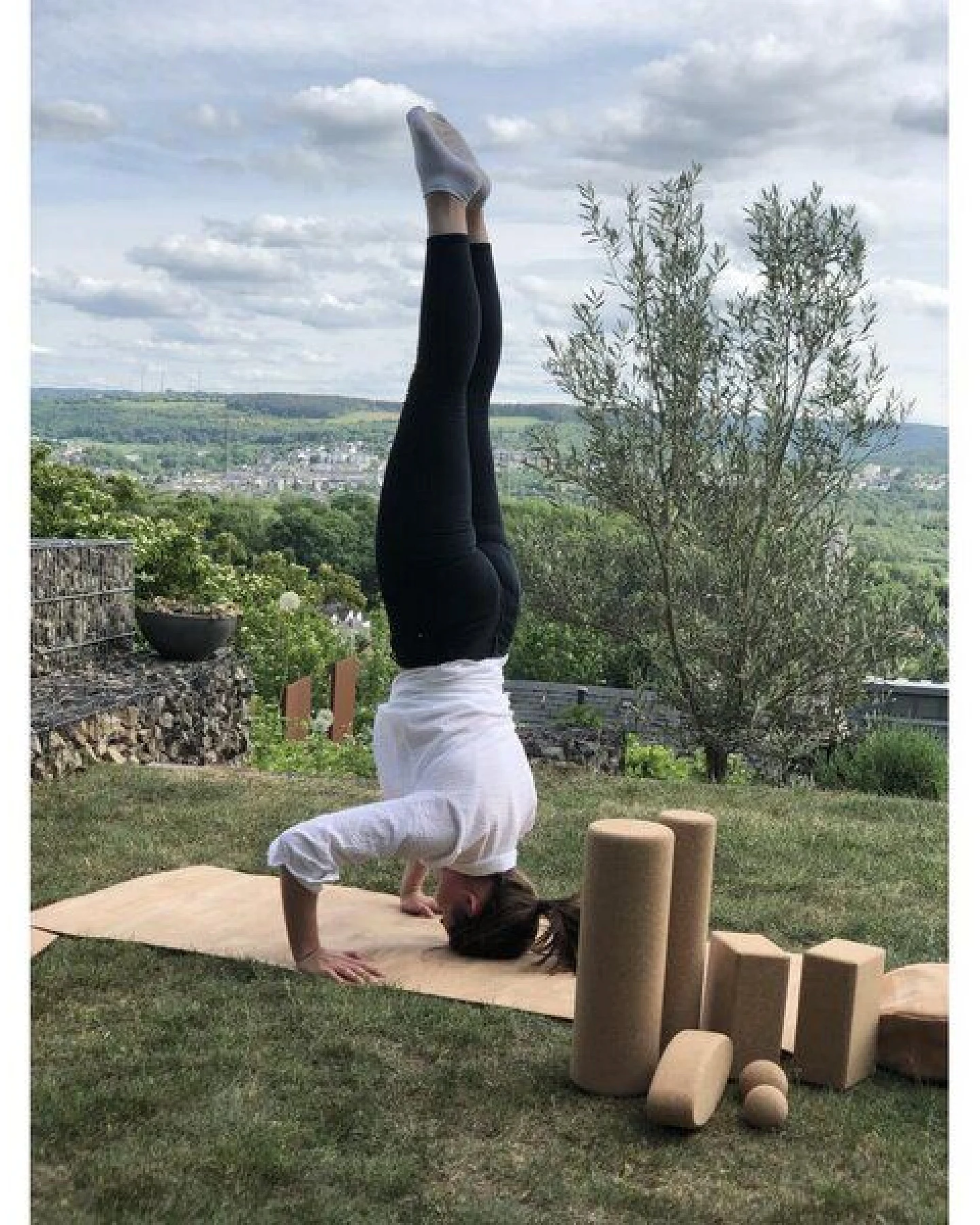 Kork-Deko Yoga Block EGG - ovale Form – Ansicht 3