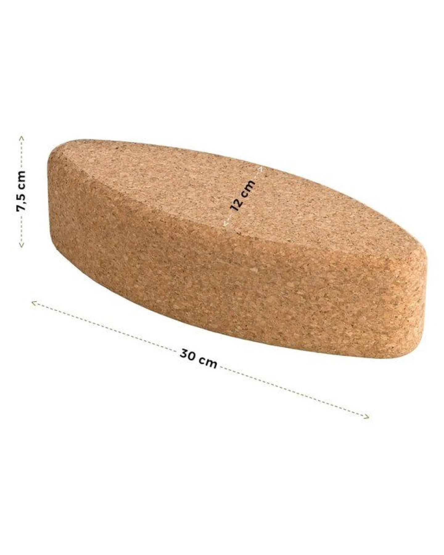 Kork-Deko Yoga Block EGG - ovale Form – Ansicht 2