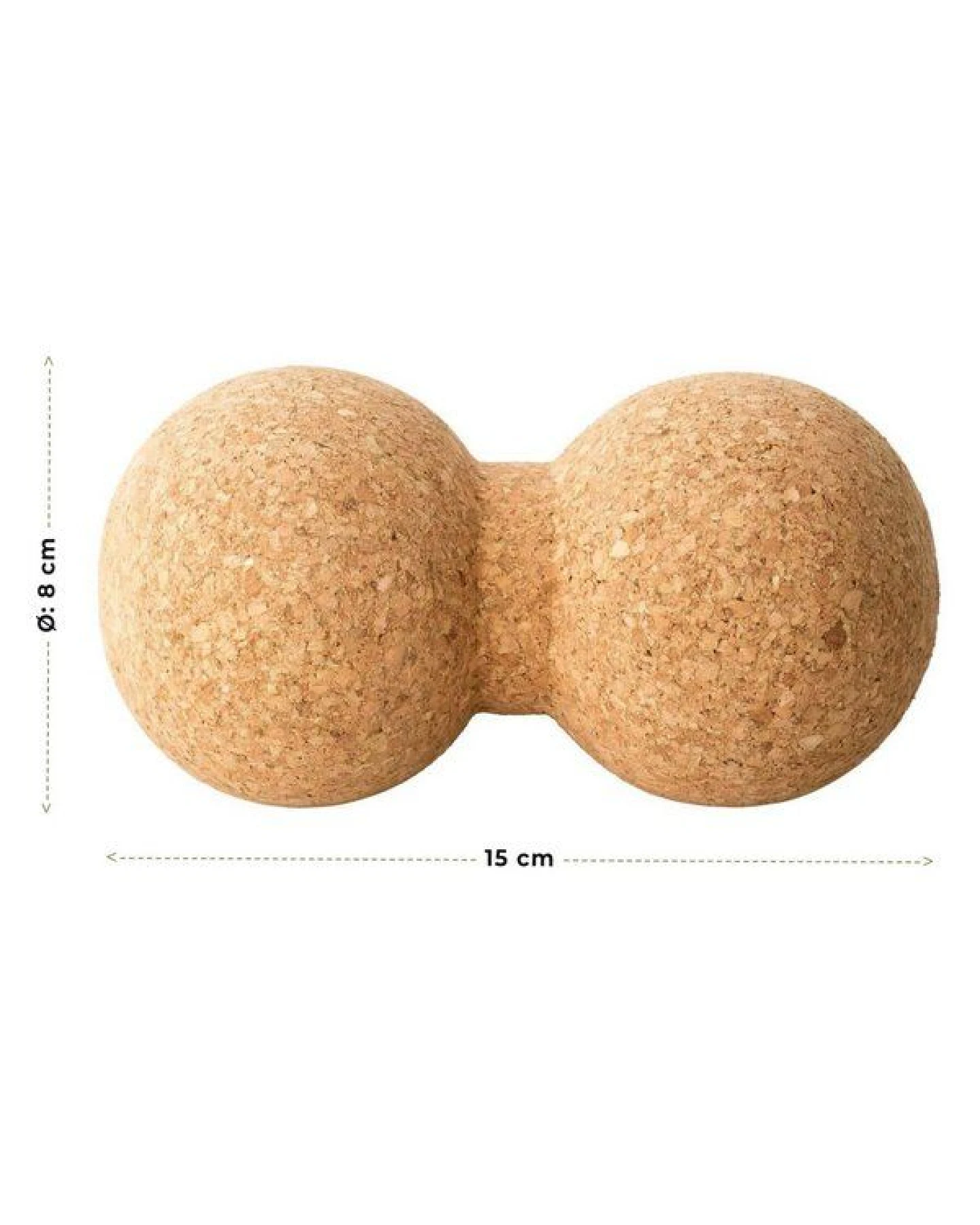 Kork-Deko Duoball aus Kork - Massageball Peanut zur Faszienmassage 2x80 mm – Ansicht 2