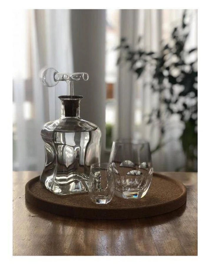 Kork-Deko Schnaps Portionierer aus Glas