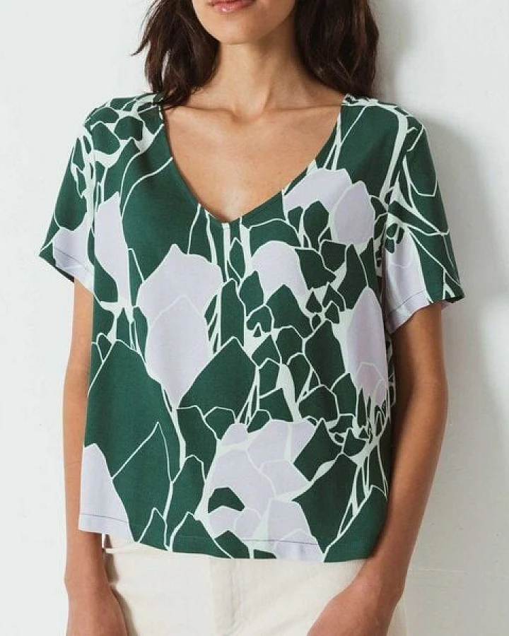 SKFK Bluse Albertta - Green Waterfall