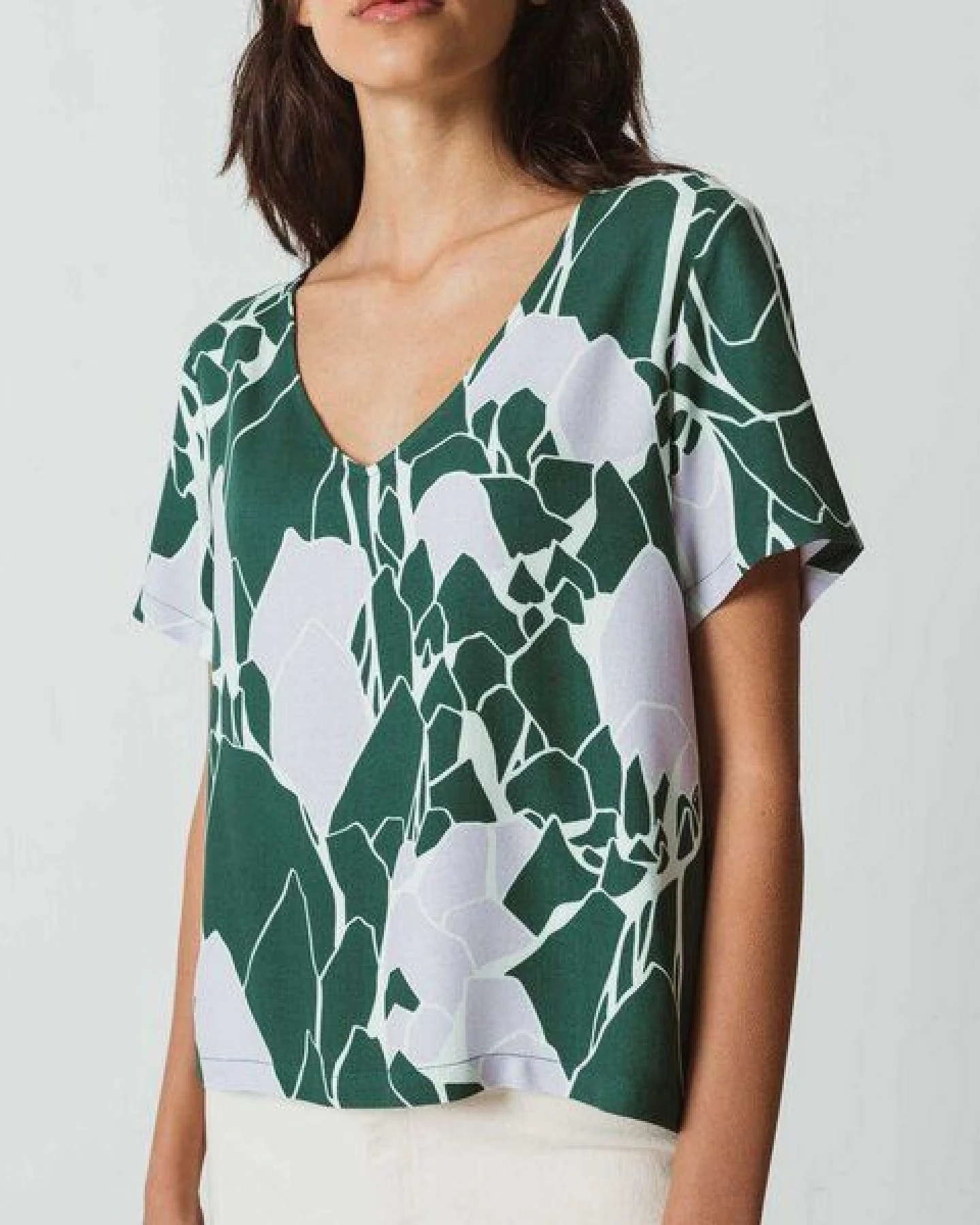 SKFK Bluse Albertta - Green Waterfall – Ansicht 2