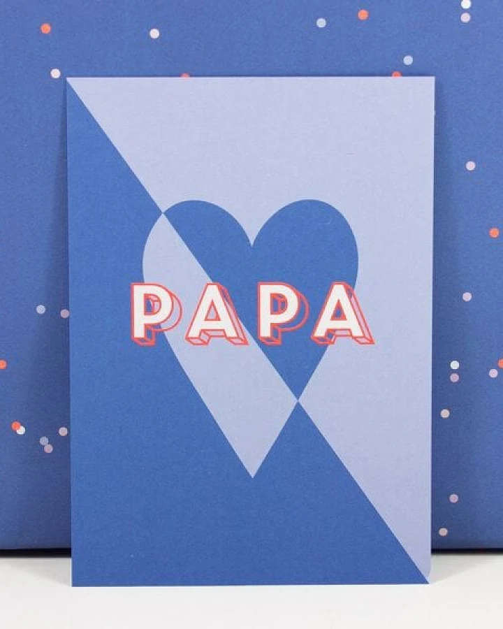 Bow & Hummingbird Postkarte Papa