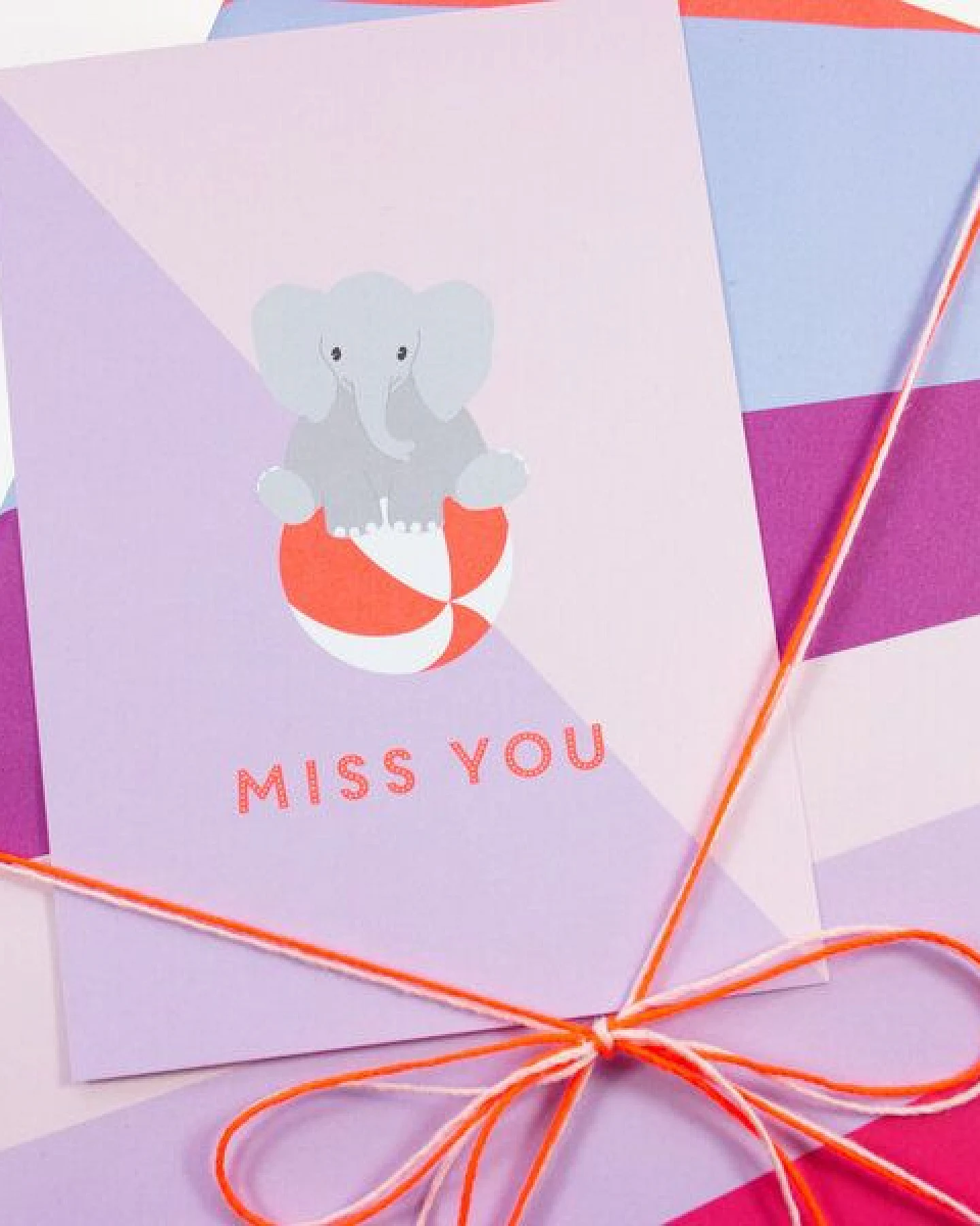 Bow & Hummingbird Postkarte Miss you – Ansicht 2