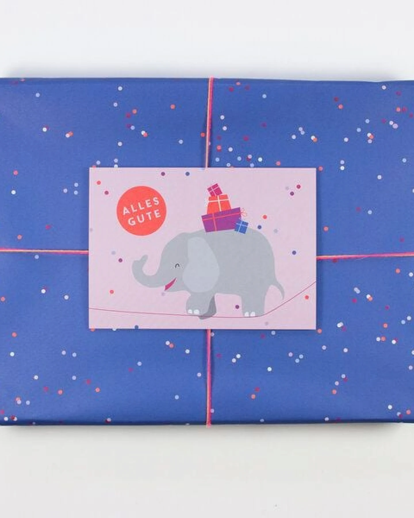 Bow & Hummingbird Postkarte Alles Gute (Elefant) – Ansicht 3