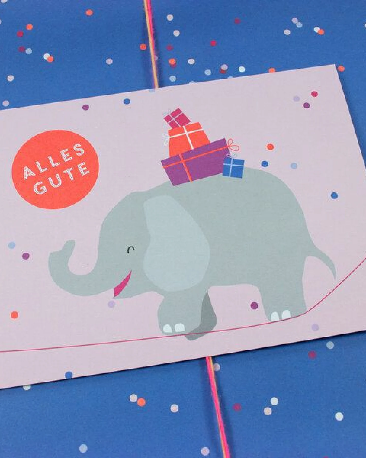 Bow & Hummingbird Postkarte Alles Gute (Elefant) – Ansicht 4