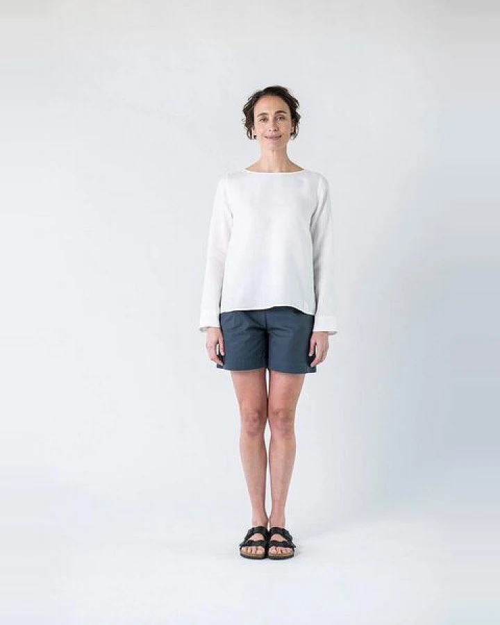 Grenz/gang Bluse / Caterina aus Leinen