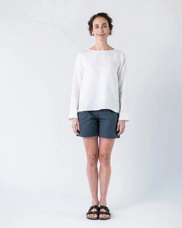 Grenz/gang Bluse / Caterina aus Leinen