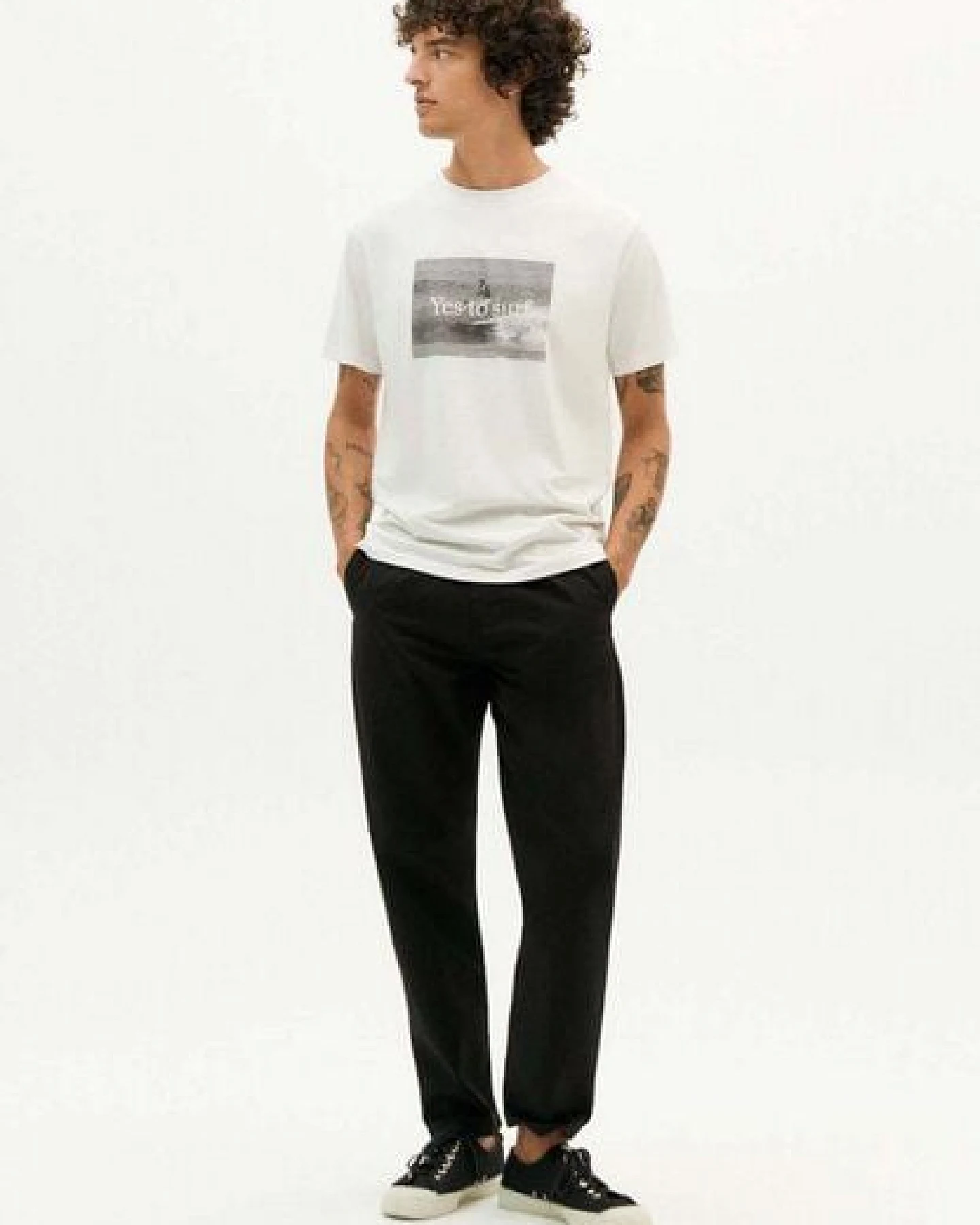 thinking mu Surf T-Shirt snow white aus Bio-Baumwolle – Ansicht 4