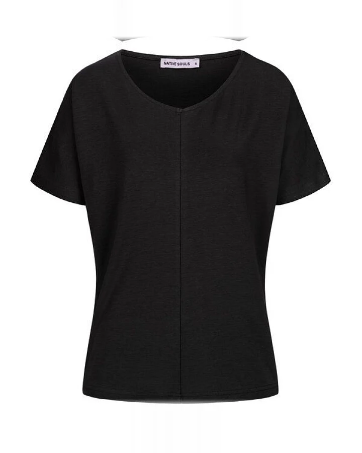 NATIVE SOULS Lyocell Damen V-Neck Shirt Medhu