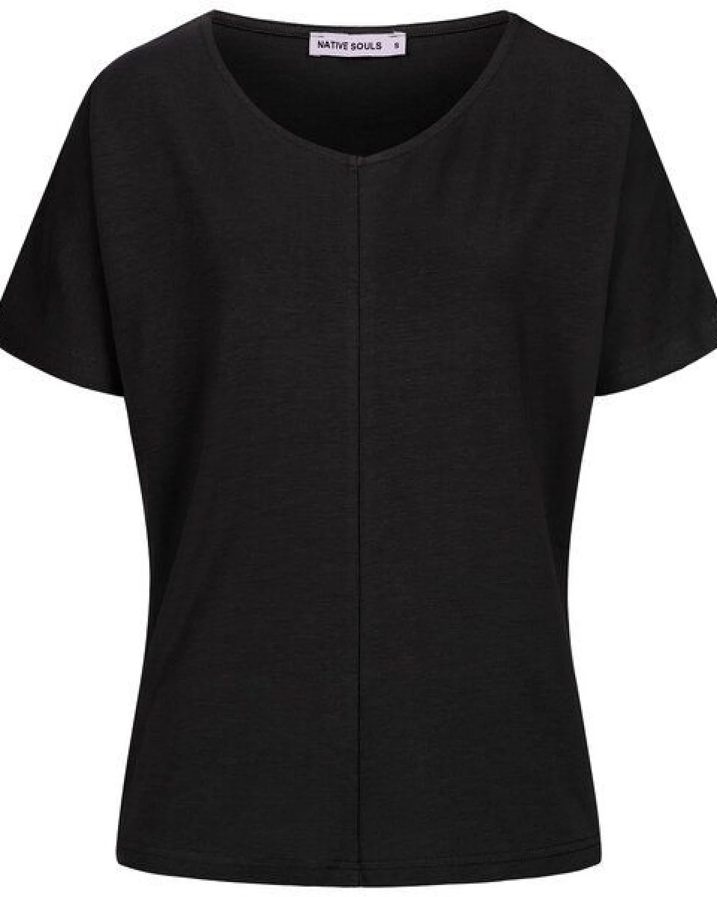 NATIVE SOULS Lyocell Damen V-Neck Shirt Medhu – Ansicht 2