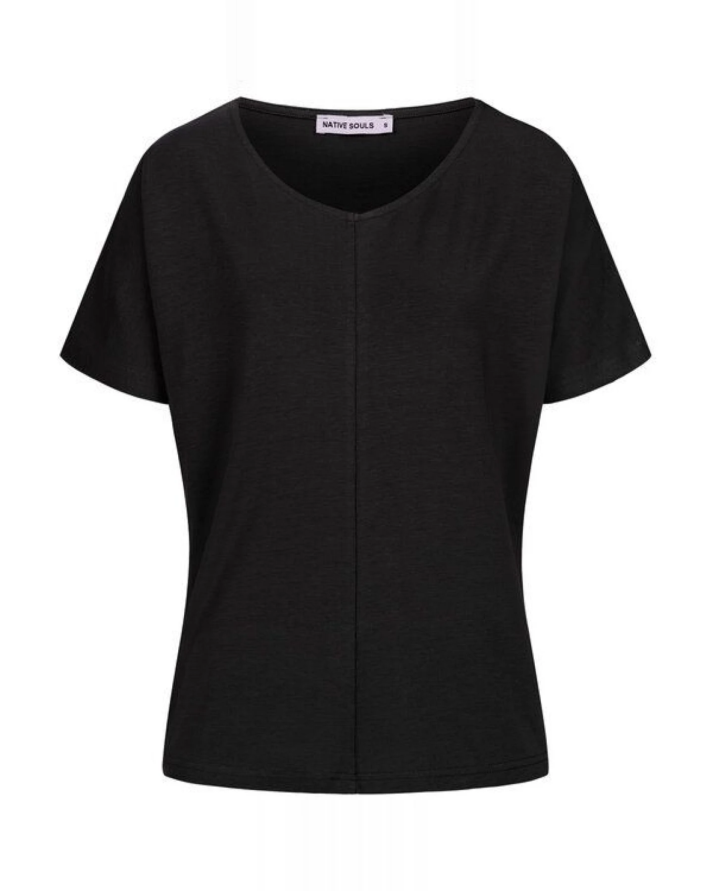 NATIVE SOULS Lyocell Damen V-Neck Shirt Medhu – Ansicht 2