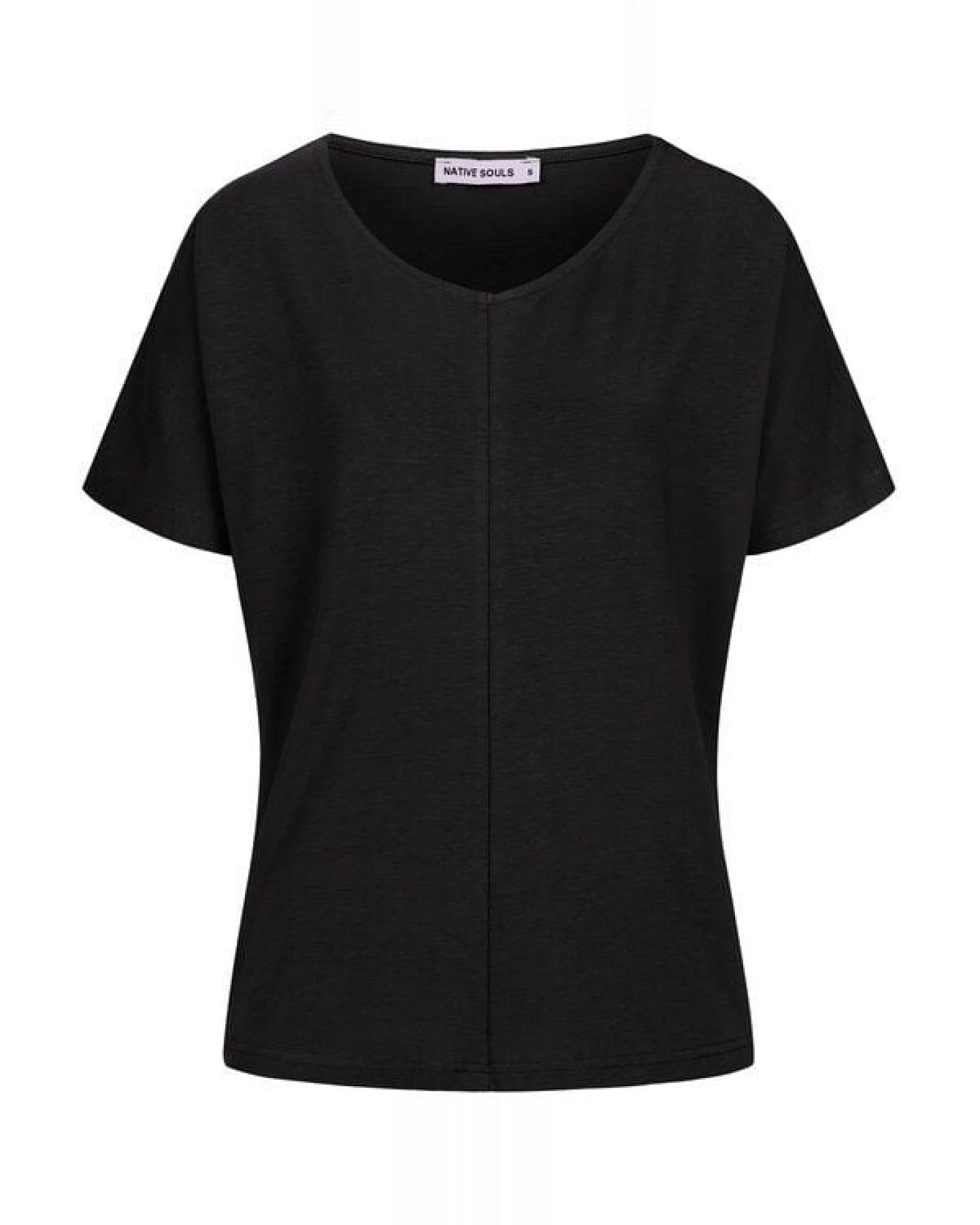 NATIVE SOULS Lyocell Damen V-Neck Shirt Medhu – Ansicht 2