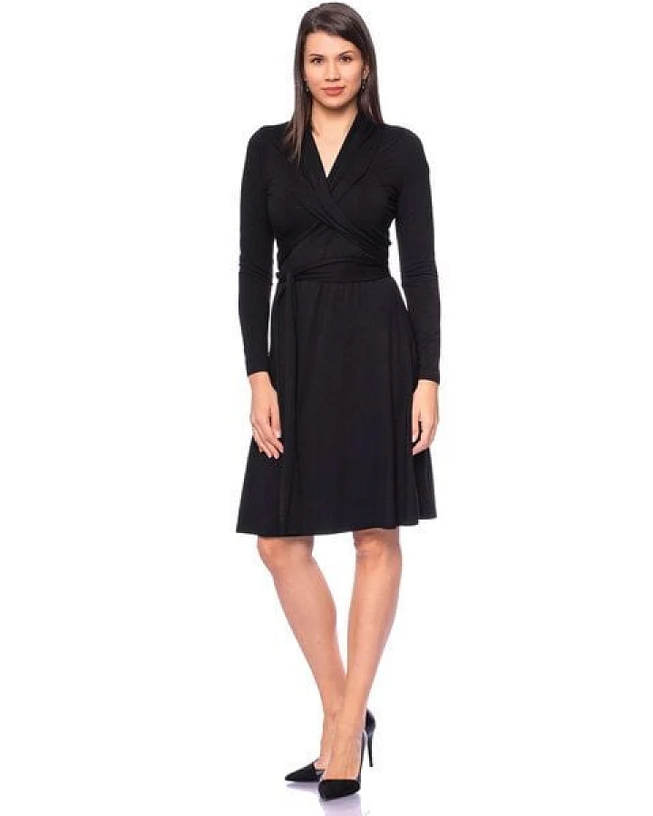 Ingoria ANNABELL elegantes Kleid mit Wickel Bändern