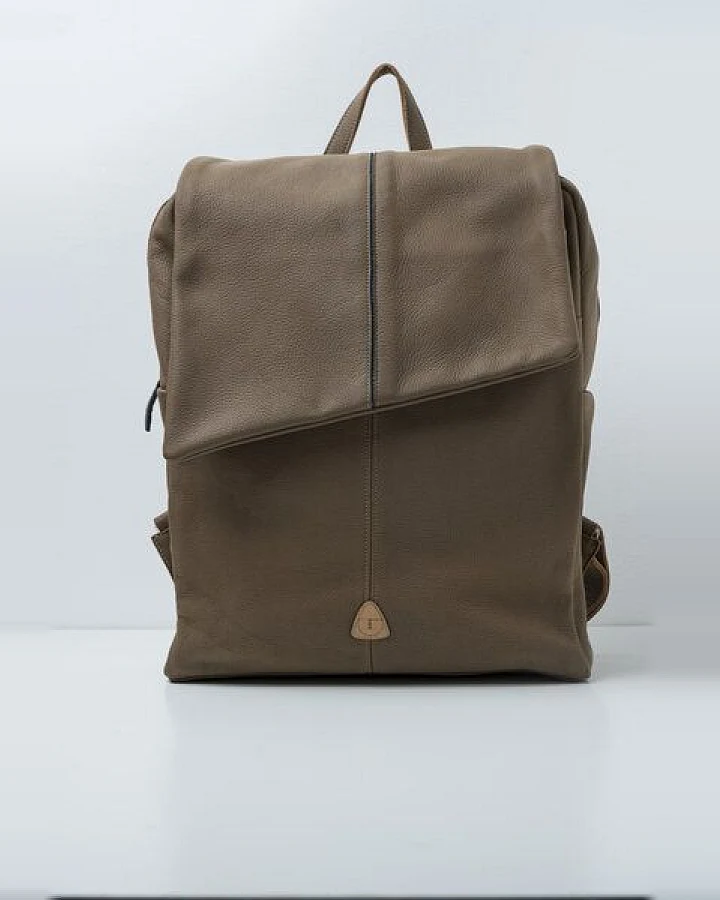 Ritagli di G Damen Leder Laptop Rucksack MARTIN für Studium oder Arbeit - 100% Made in Italy
