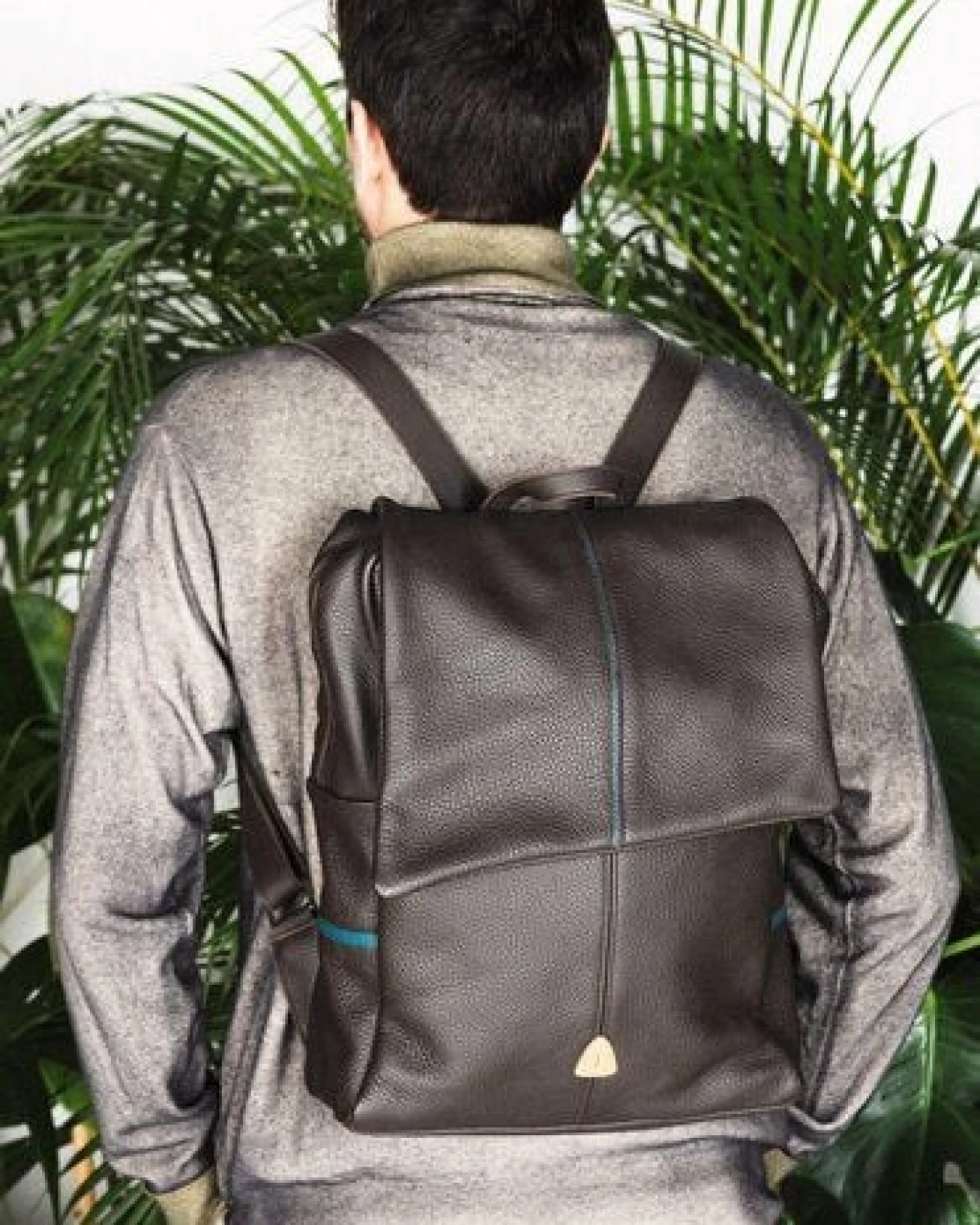 Ritagli di G Damen Leder Laptop Rucksack MARTIN für Studium oder Arbeit - 100% Made in Italy – Ansicht 2
